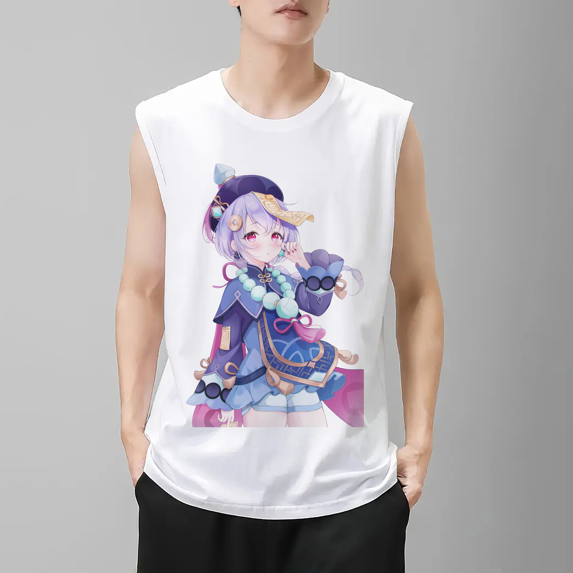 げんし神 七七 なな  genshin Nana コットン100％タンクトップ（フロントプリント）