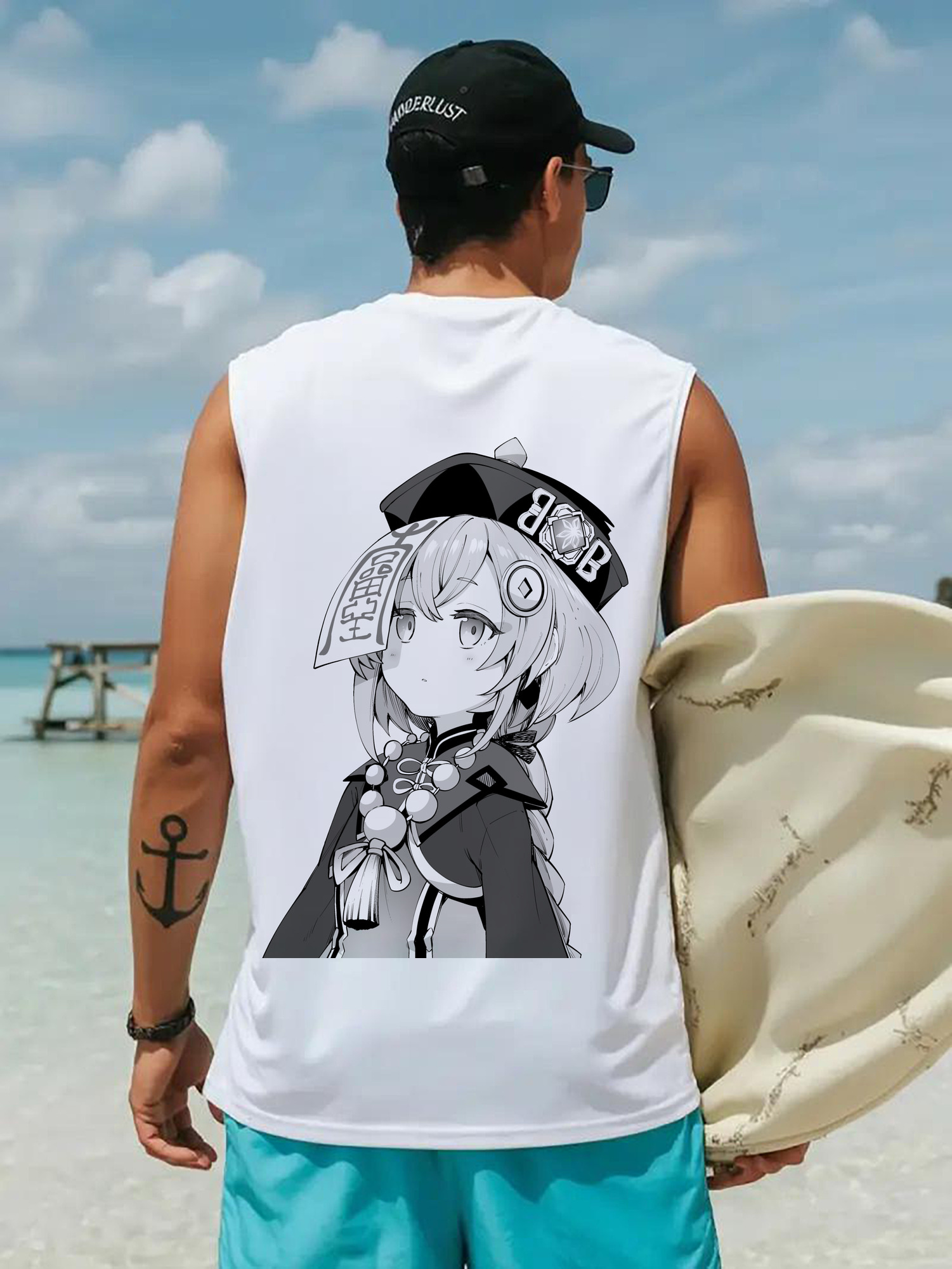 げんし神 七七 なな  genshin Nana コットン100％タンクトップ（背面プリント）