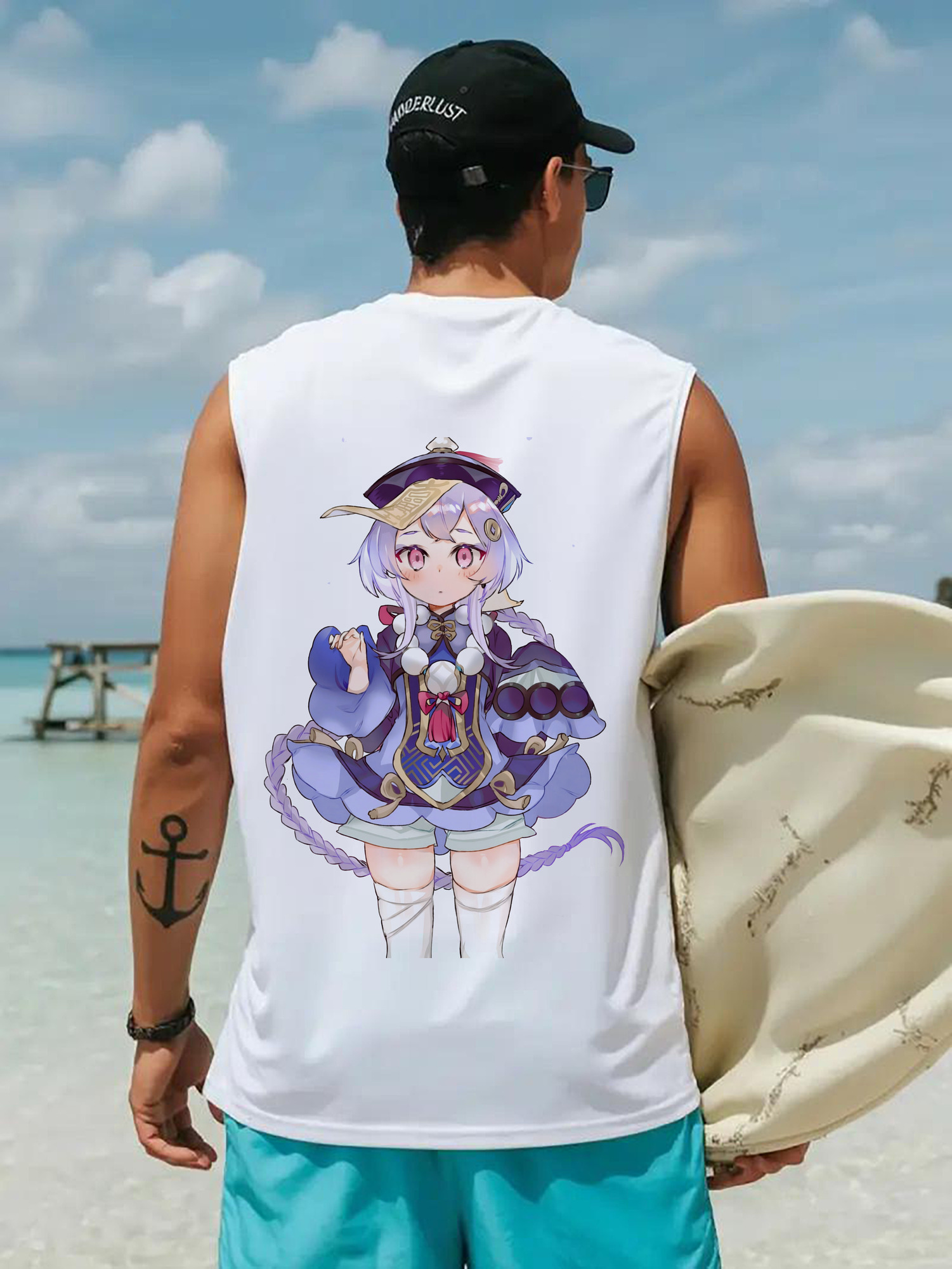 げんし神 七七 なな  genshin Nana コットン100％タンクトップ（背面プリント）