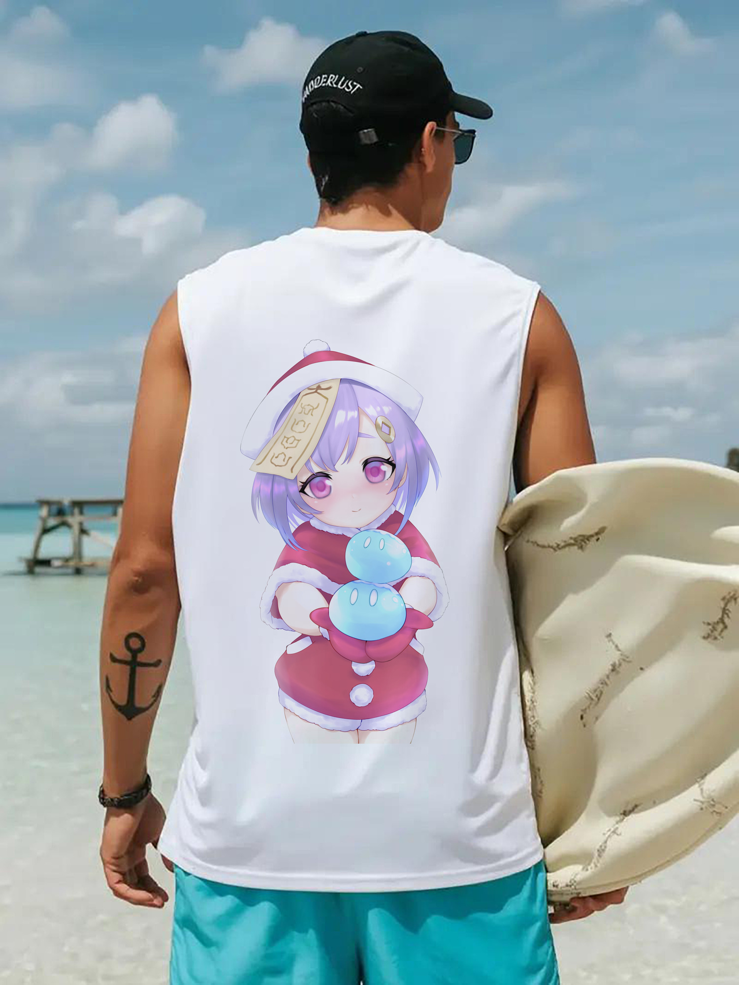 げんし神 七七 なな  genshin Nana コットン100％タンクトップ（背面プリント）