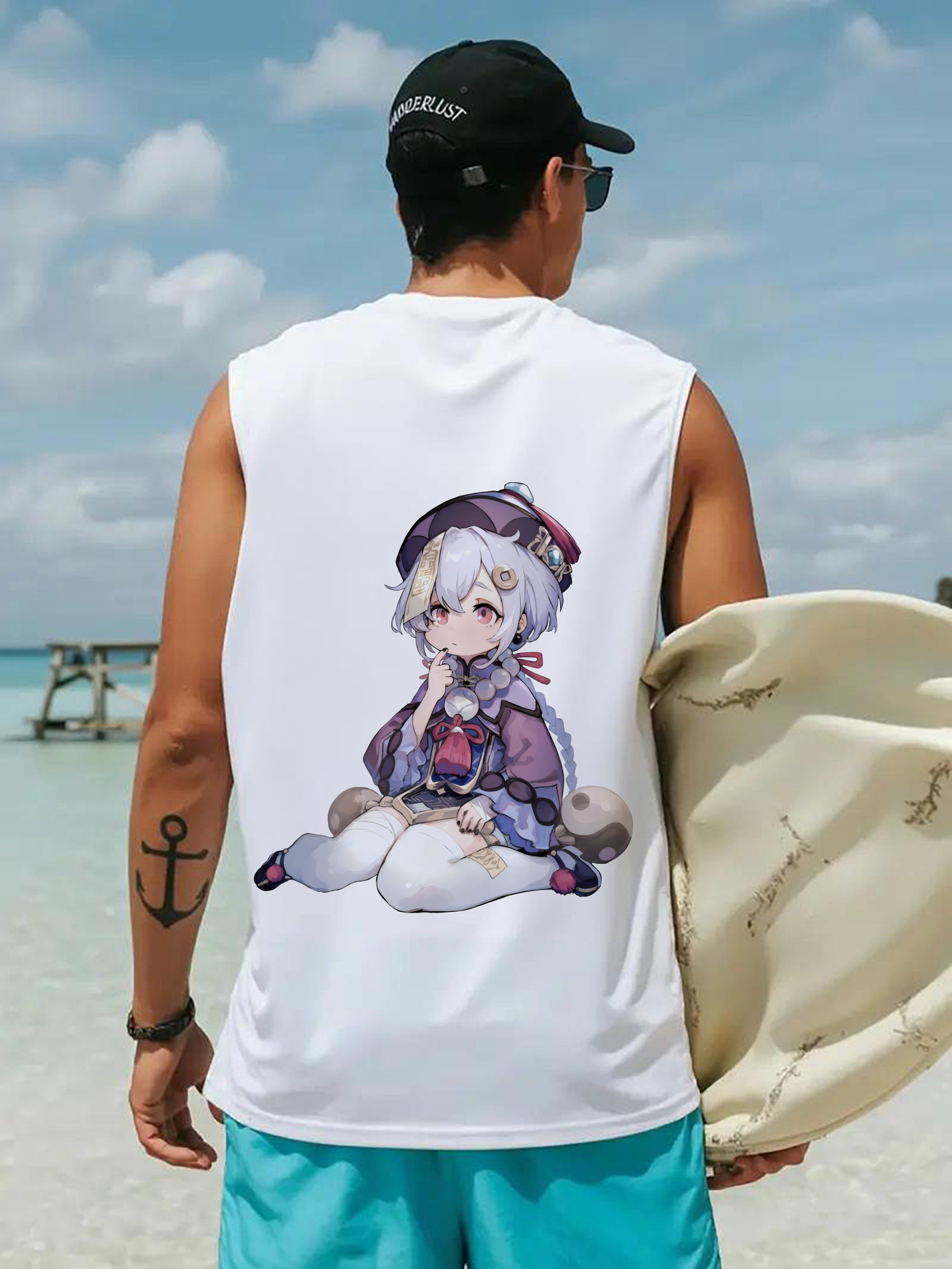 げんし神 七七 なな  genshin Nana コットン100％タンクトップ（背面プリント）