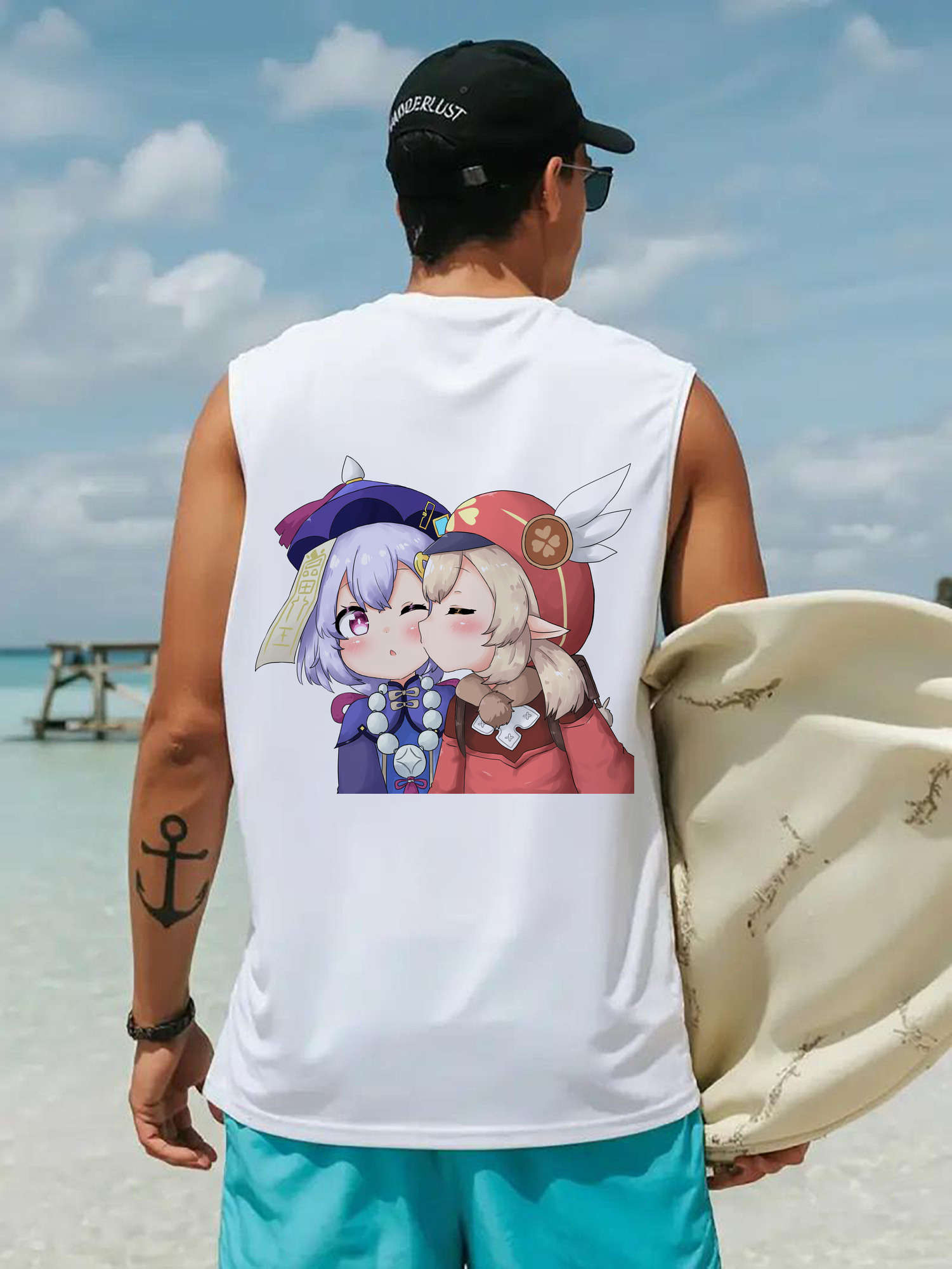 げんし神 七七 なな  genshin Nana コットン100％タンクトップ（背面プリント）