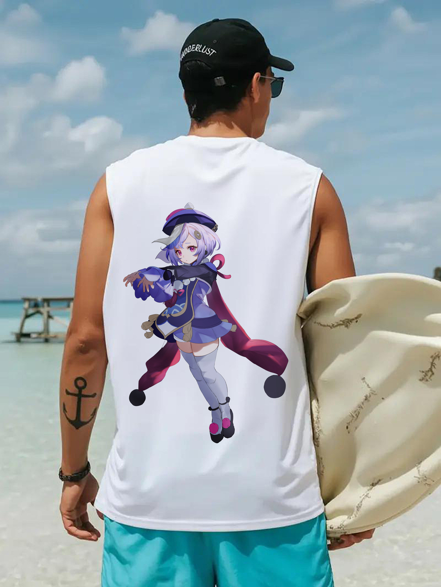 げんし神 七七 なな  genshin Nana コットン100％タンクトップ（背面プリント）