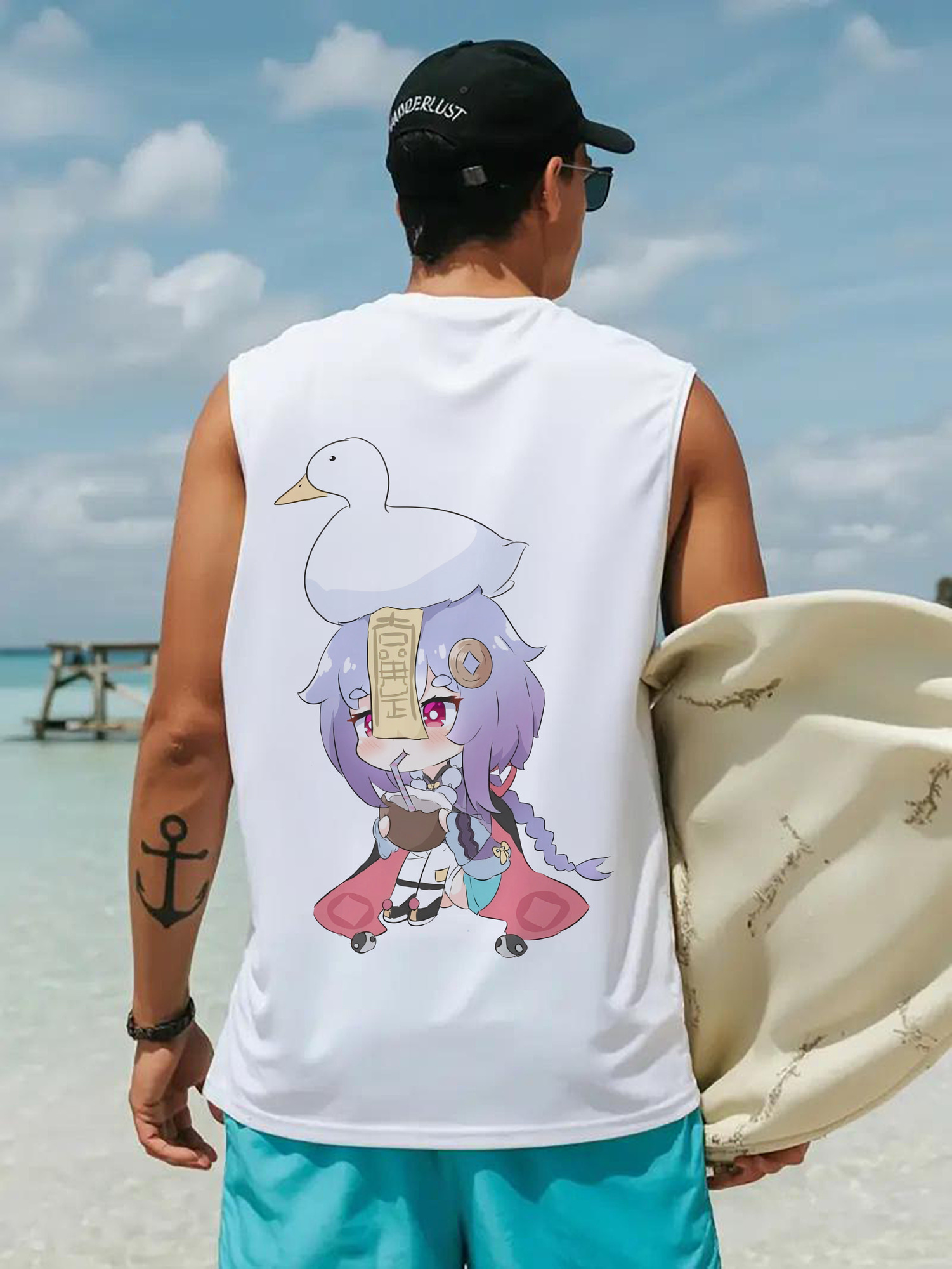 げんし神 七七 なな  genshin Nana コットン100％タンクトップ（背面プリント）