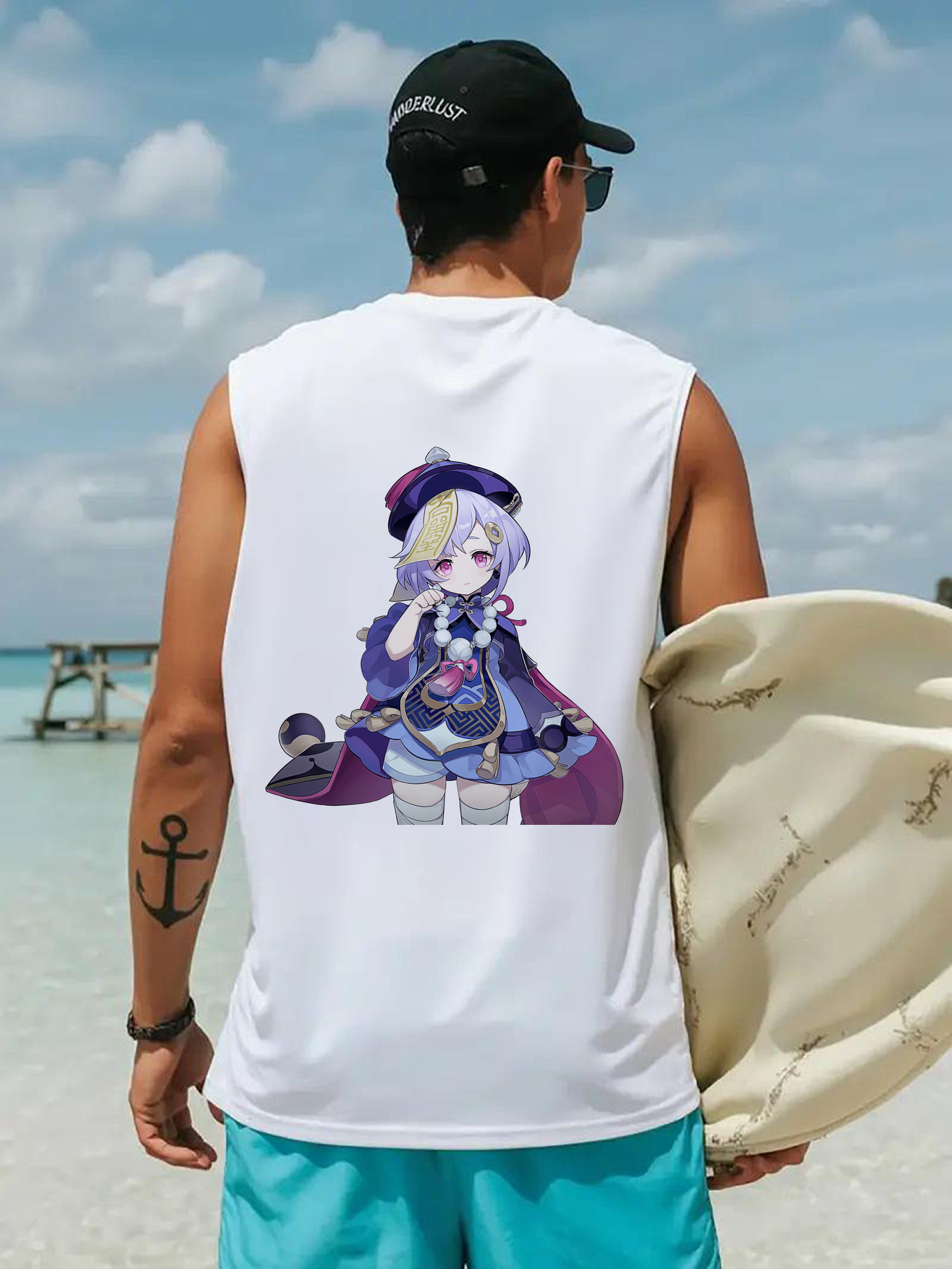 げんし神 七七 なな  genshin Nana コットン100％タンクトップ（背面プリント）