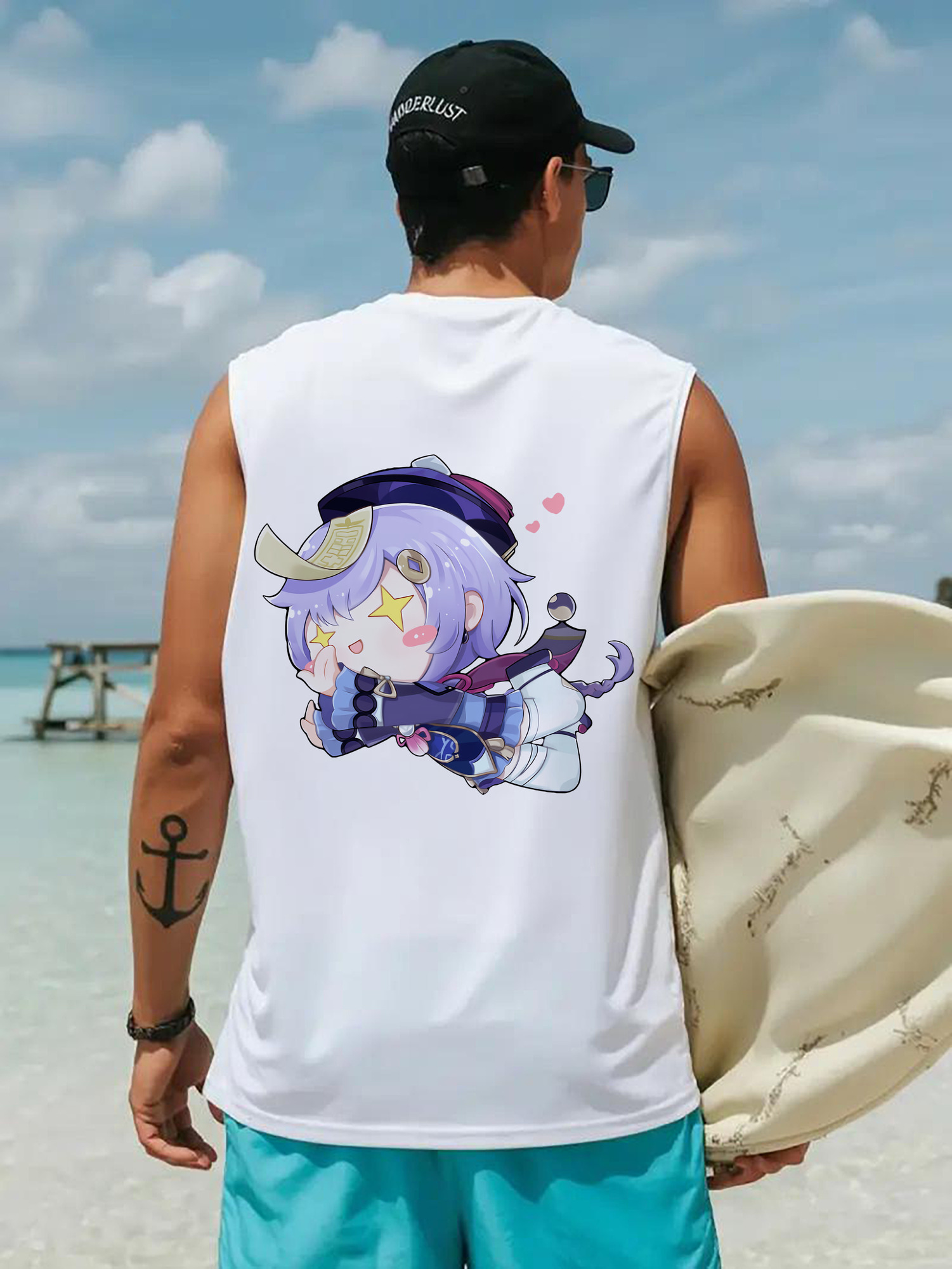 げんし神 七七 なな  genshin Nana コットン100％タンクトップ（背面プリント）