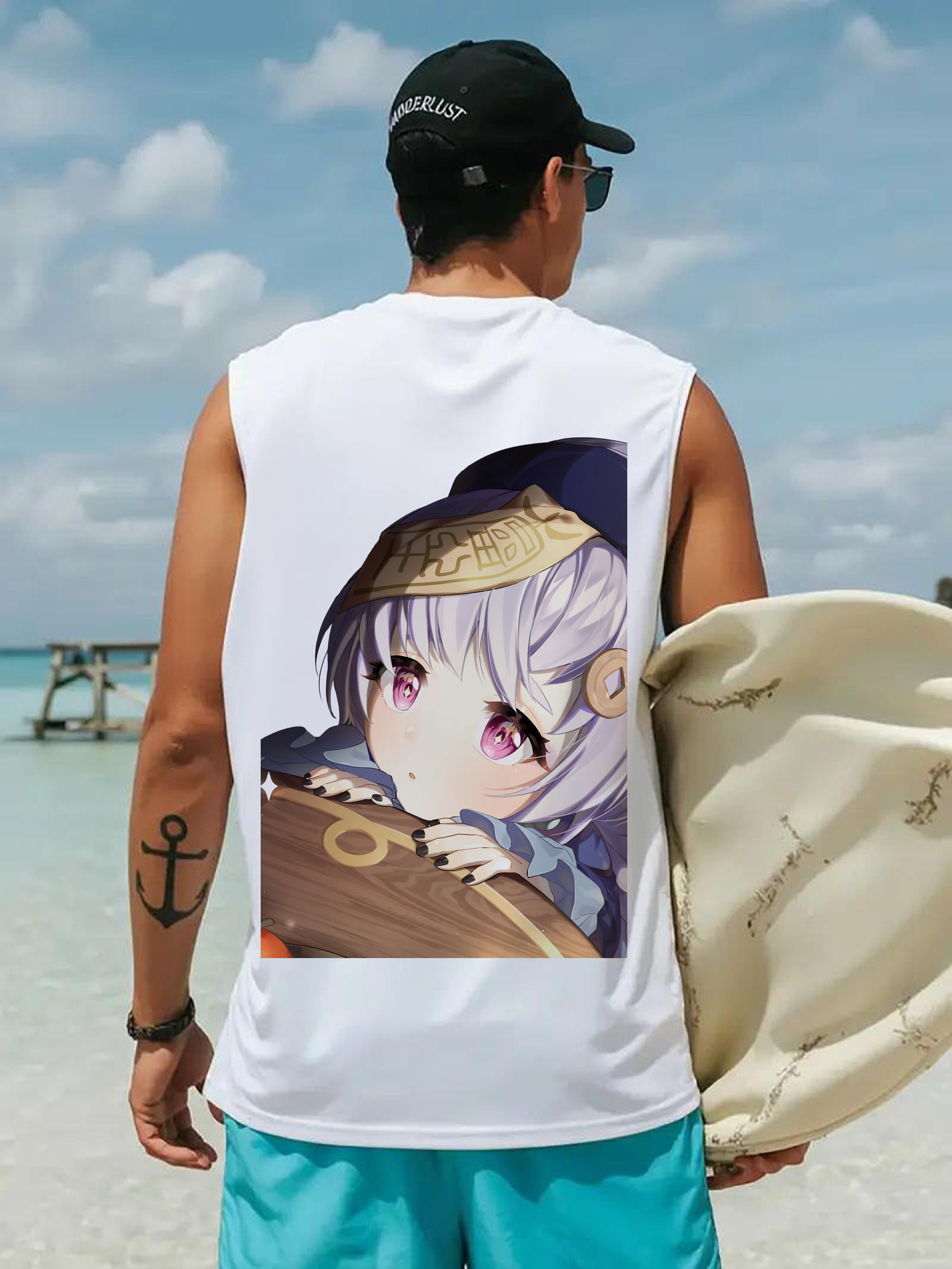 げんし神 七七 なな  genshin Nana コットン100％タンクトップ（背面プリント）