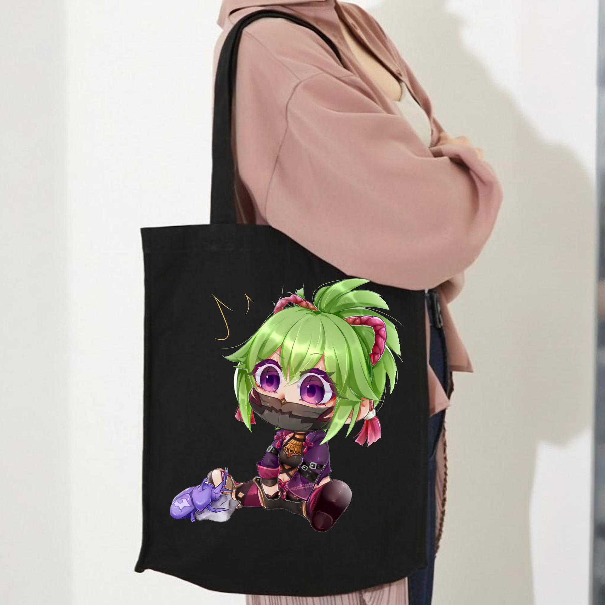 げんし神  久岐忍 くき しのぶ genshin Kuki Shinobu 縦型キャンバス生地手提げバッグ　トートバッグ