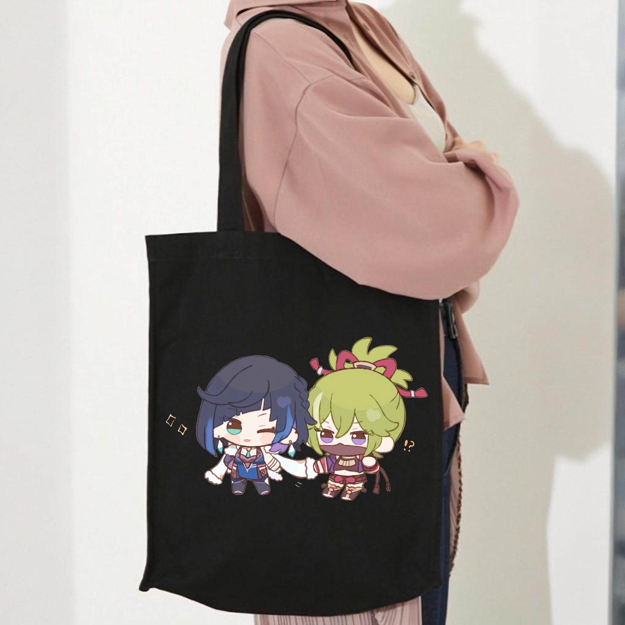 げんし神  久岐忍 くき しのぶ genshin Kuki Shinobu 縦型キャンバス生地手提げバッグ　トートバッグ