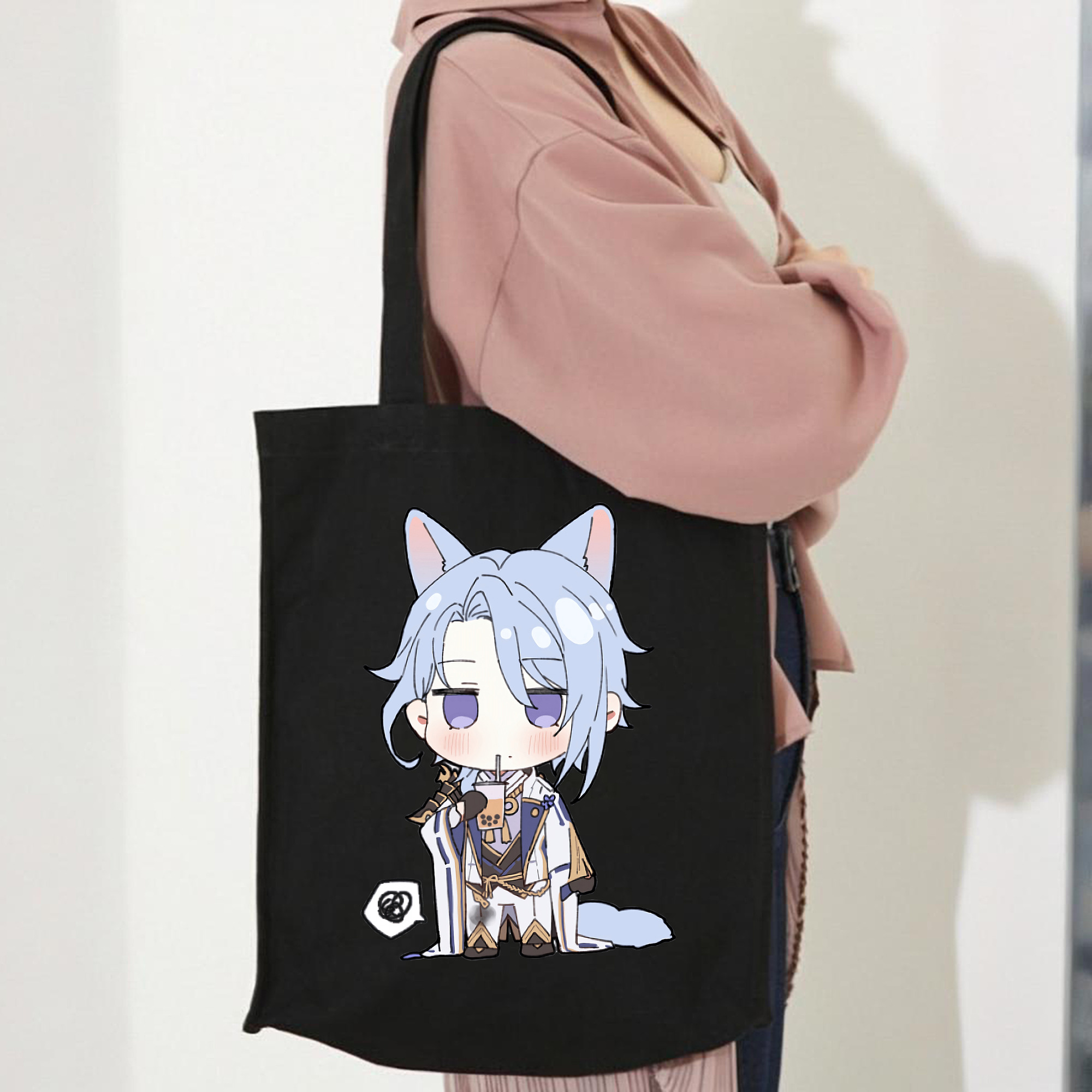 げんし神 神里綾人 かみさとあやと genshin Kamisato Ayato 縦型キャンバス生地手提げバッグ　トートバッグ