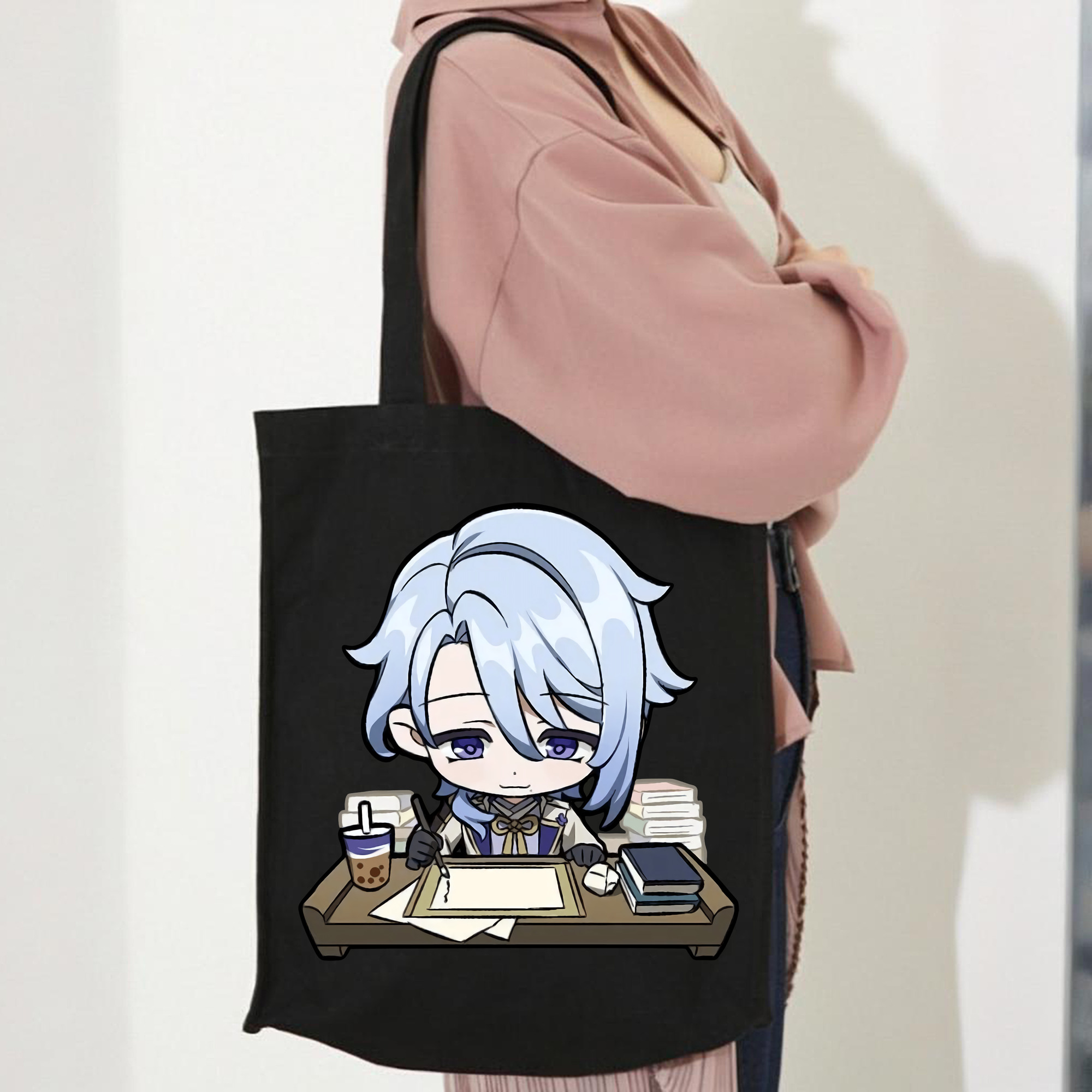 げんし神 神里綾人 かみさとあやと genshin Kamisato Ayato 縦型キャンバス生地手提げバッグ　トートバッグ