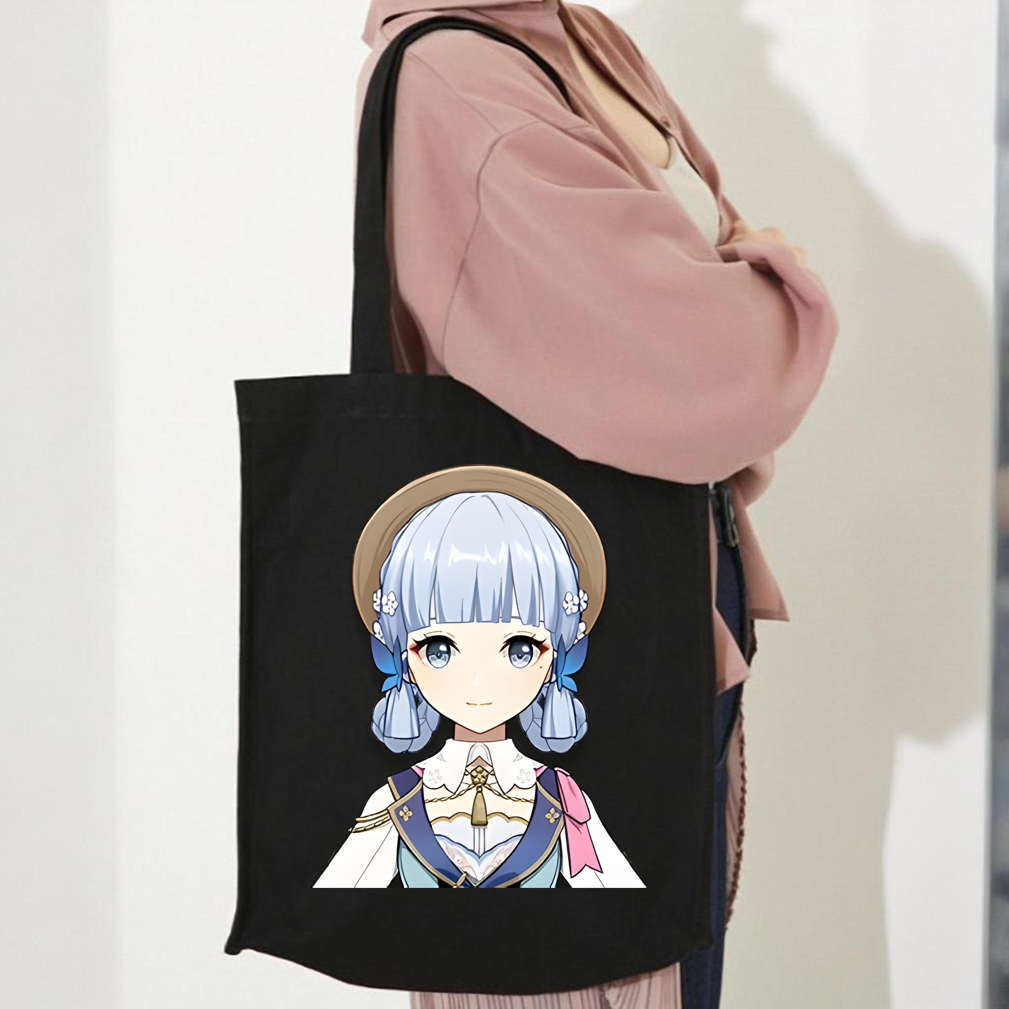げんし神 神里綾華 神宮寺レン genshin Kamimiya Ren 縦型キャンバス生地手提げバッグ　トートバッグ