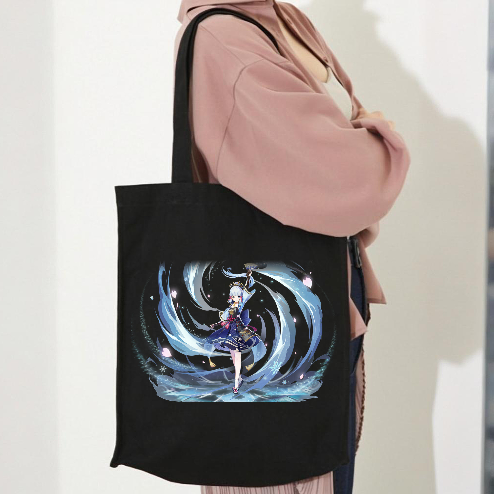 げんし神 神里綾華 神宮寺レン genshin Kamimiya Ren 縦型キャンバス生地手提げバッグ　トートバッグ
