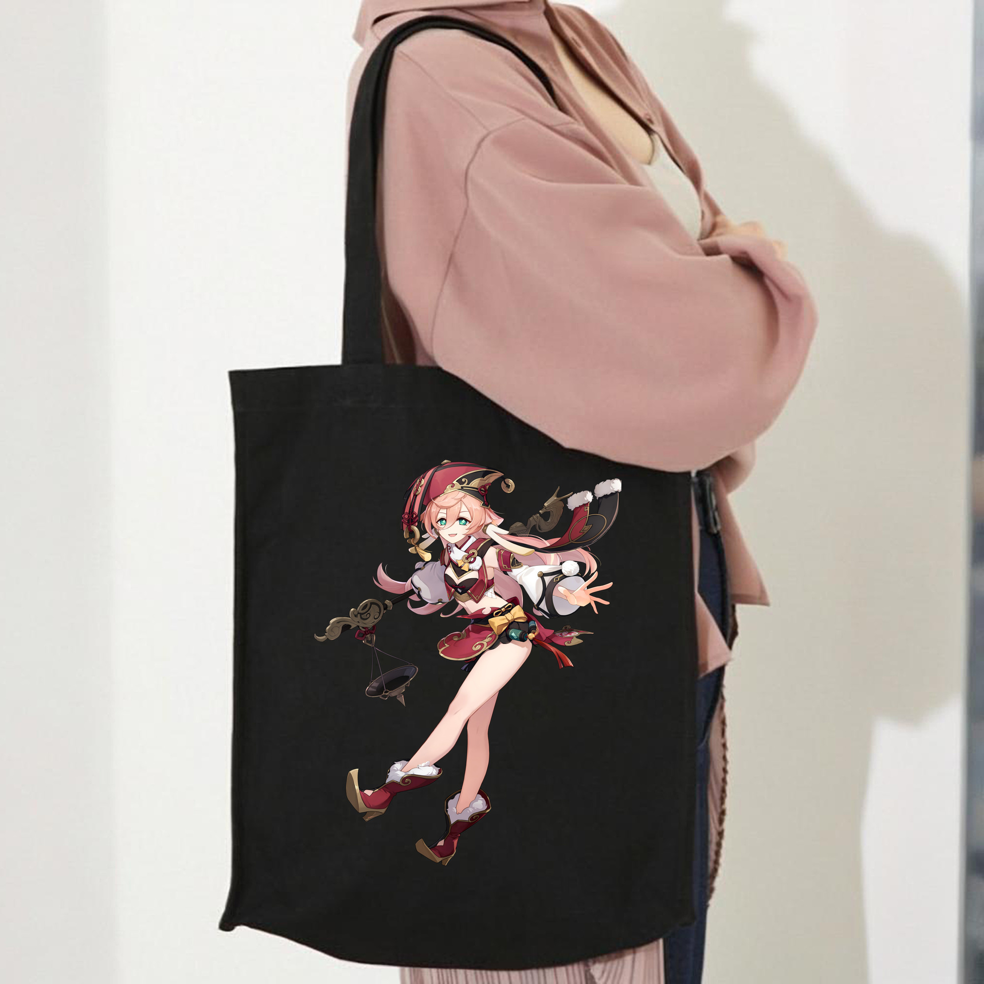 げんし神 ヤンフェイ genshin Yanfei 縦型キャンバス生地手提げバッグ　トートバッグ