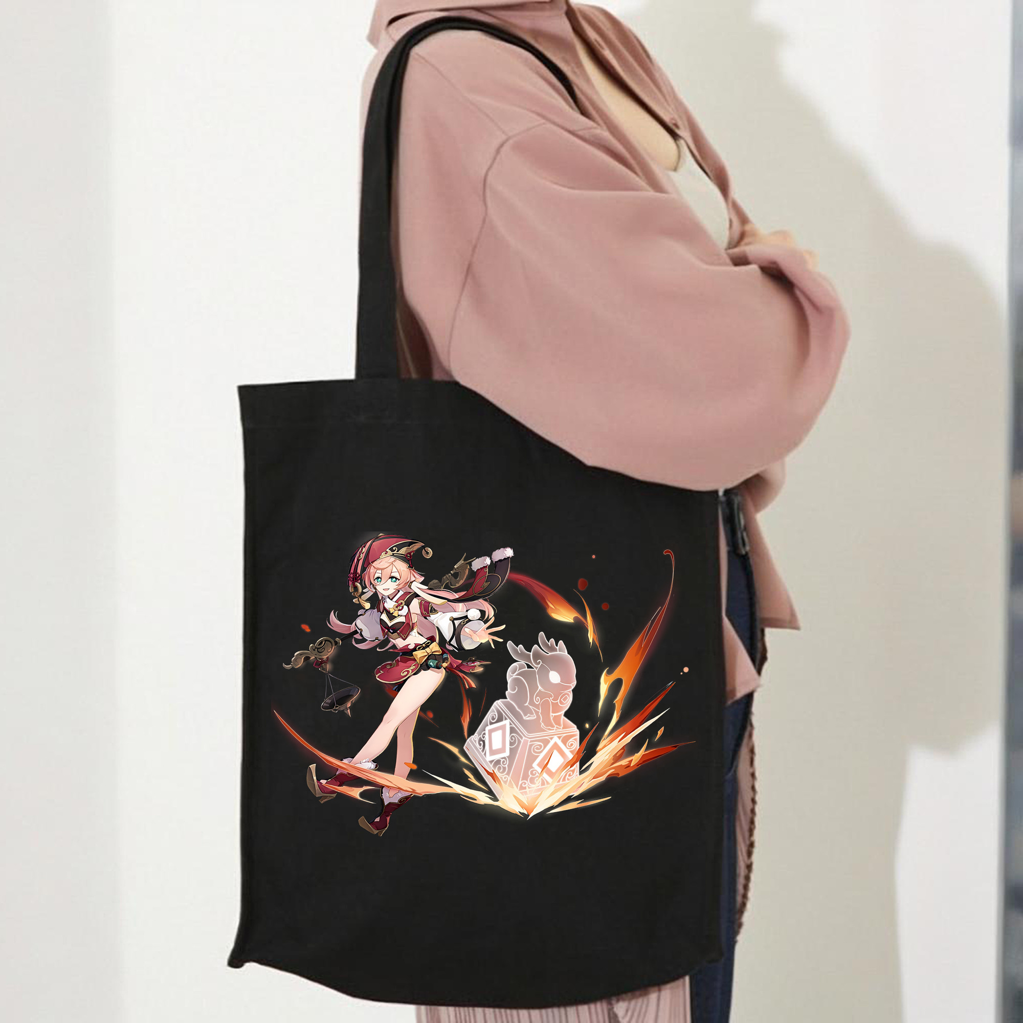 げんし神 ヤンフェイ genshin Yanfei 縦型キャンバス生地手提げバッグ　トートバッグ
