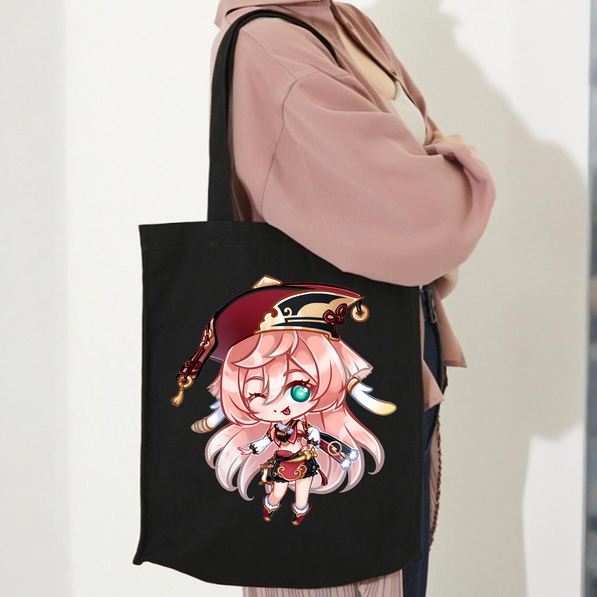 げんし神 ヤンフェイ genshin Yanfei 縦型キャンバス生地手提げバッグ　トートバッグ