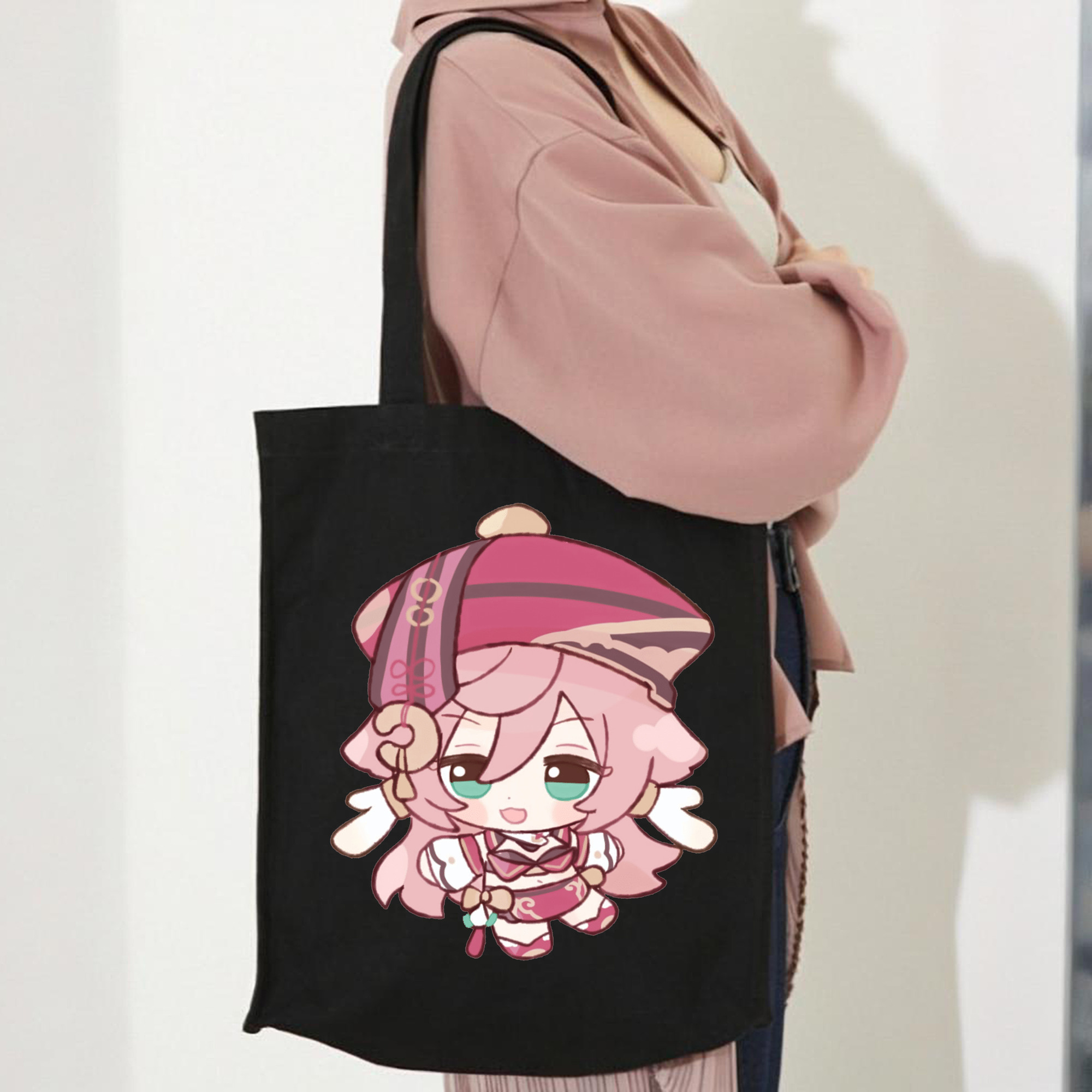 げんし神 ヤンフェイ genshin Yanfei 縦型キャンバス生地手提げバッグ　トートバッグ