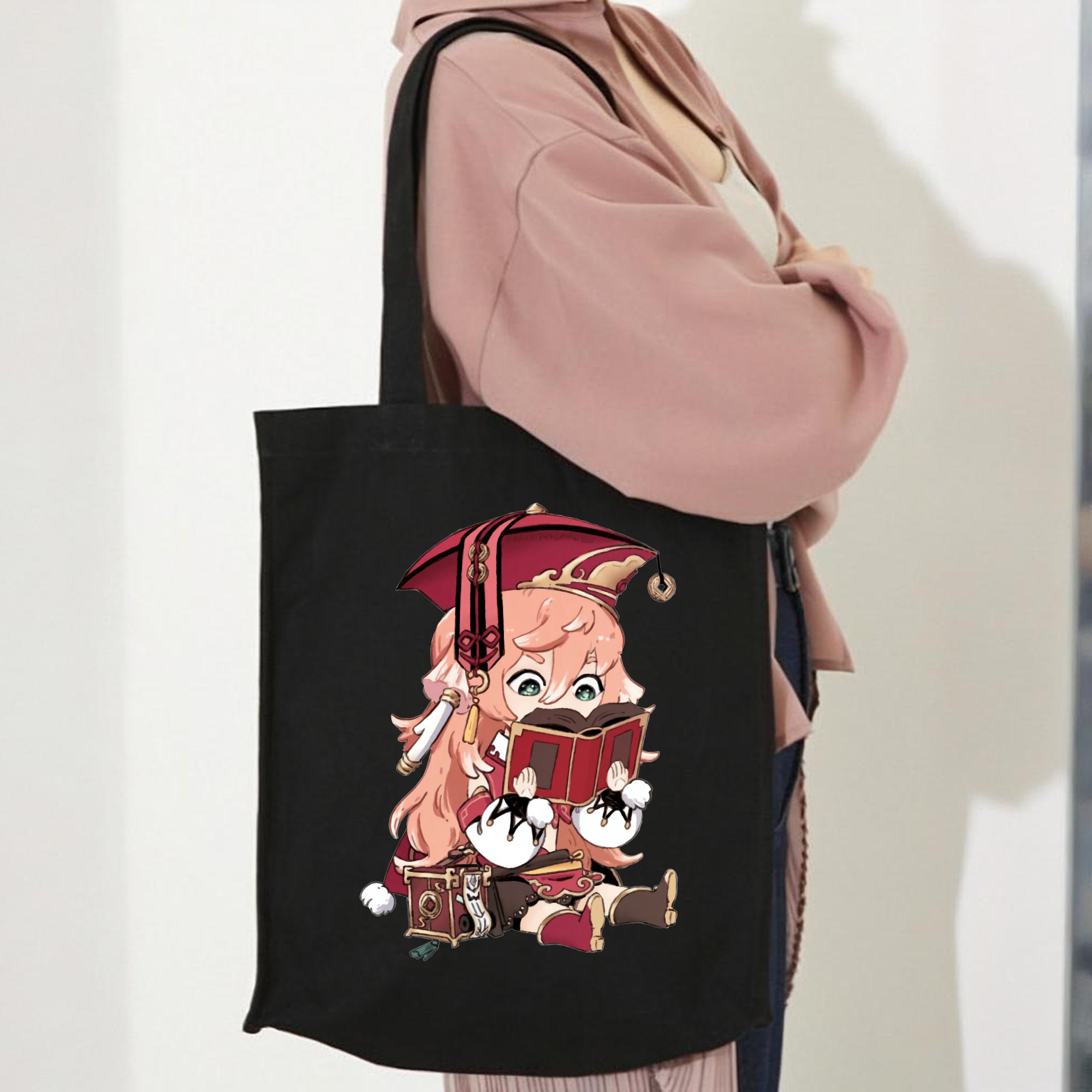 げんし神 ヤンフェイ genshin Yanfei 縦型キャンバス生地手提げバッグ　トートバッグ