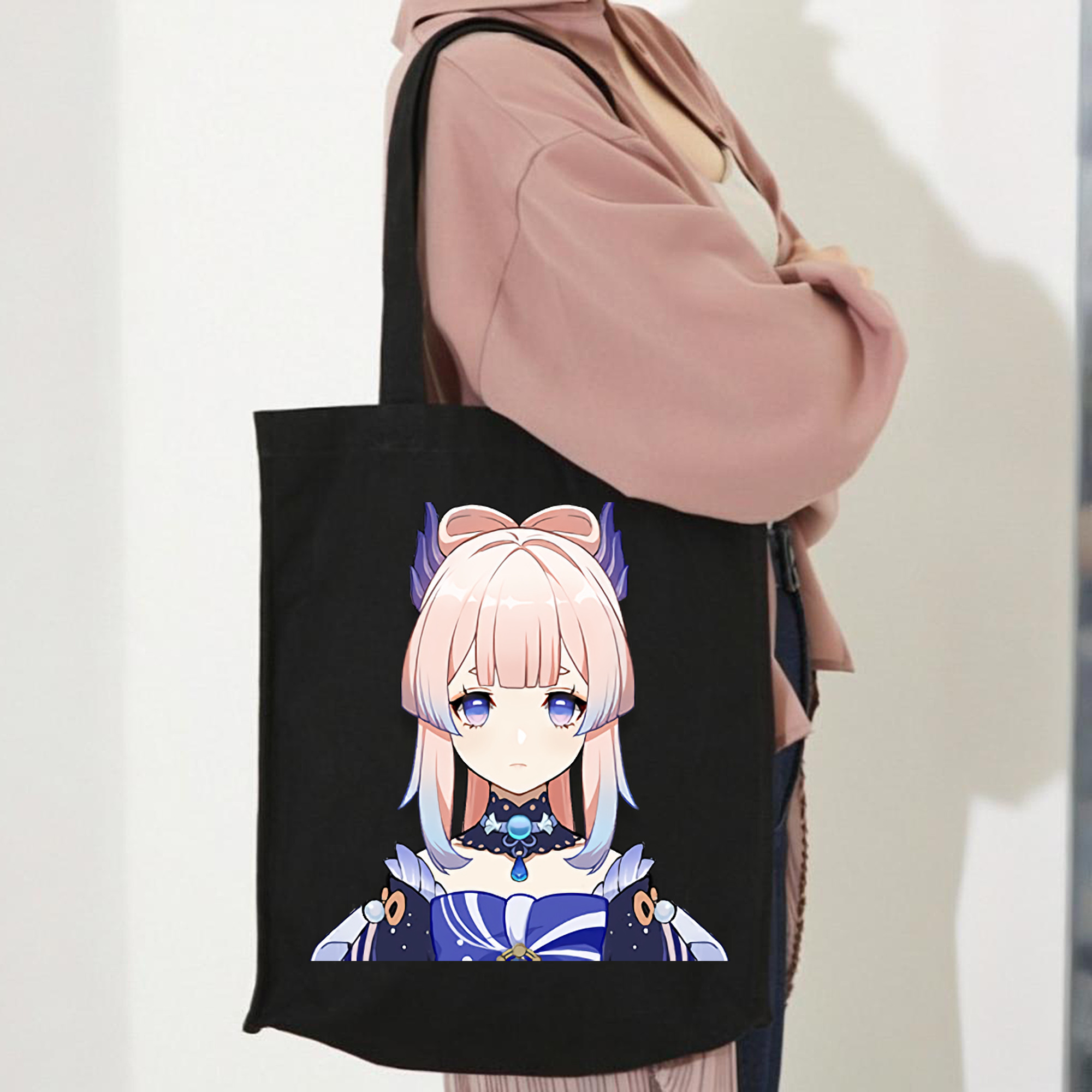 げんし神 珊瑚宮心海 サンゴノミヤ・ココミ genshin Sangonomiya Kokomi 縦型キャンバス生地手提げバッグ　トートバッグ