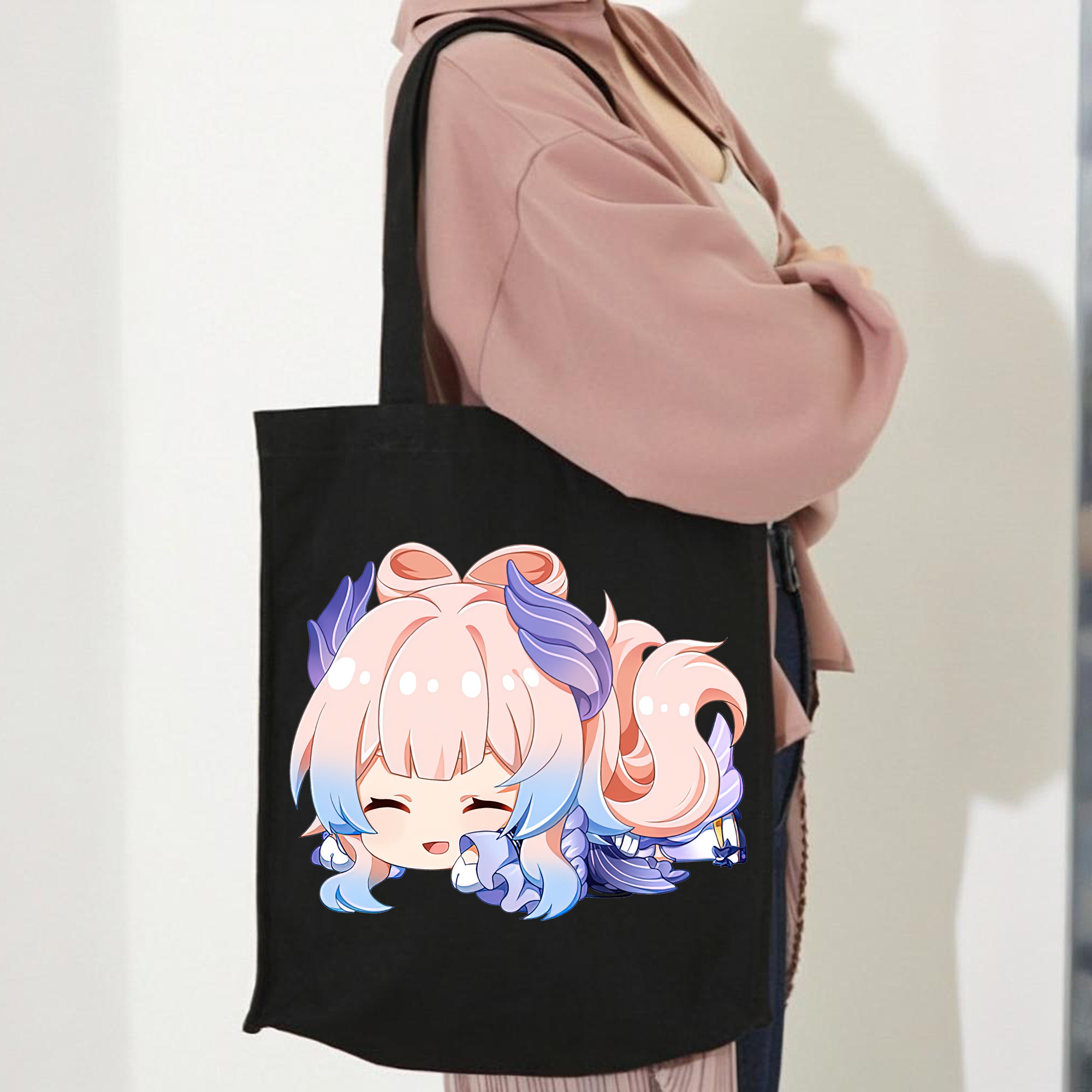 げんし神 珊瑚宮心海 サンゴノミヤ・ココミ genshin Sangonomiya Kokomi 縦型キャンバス生地手提げバッグ　トートバッグ