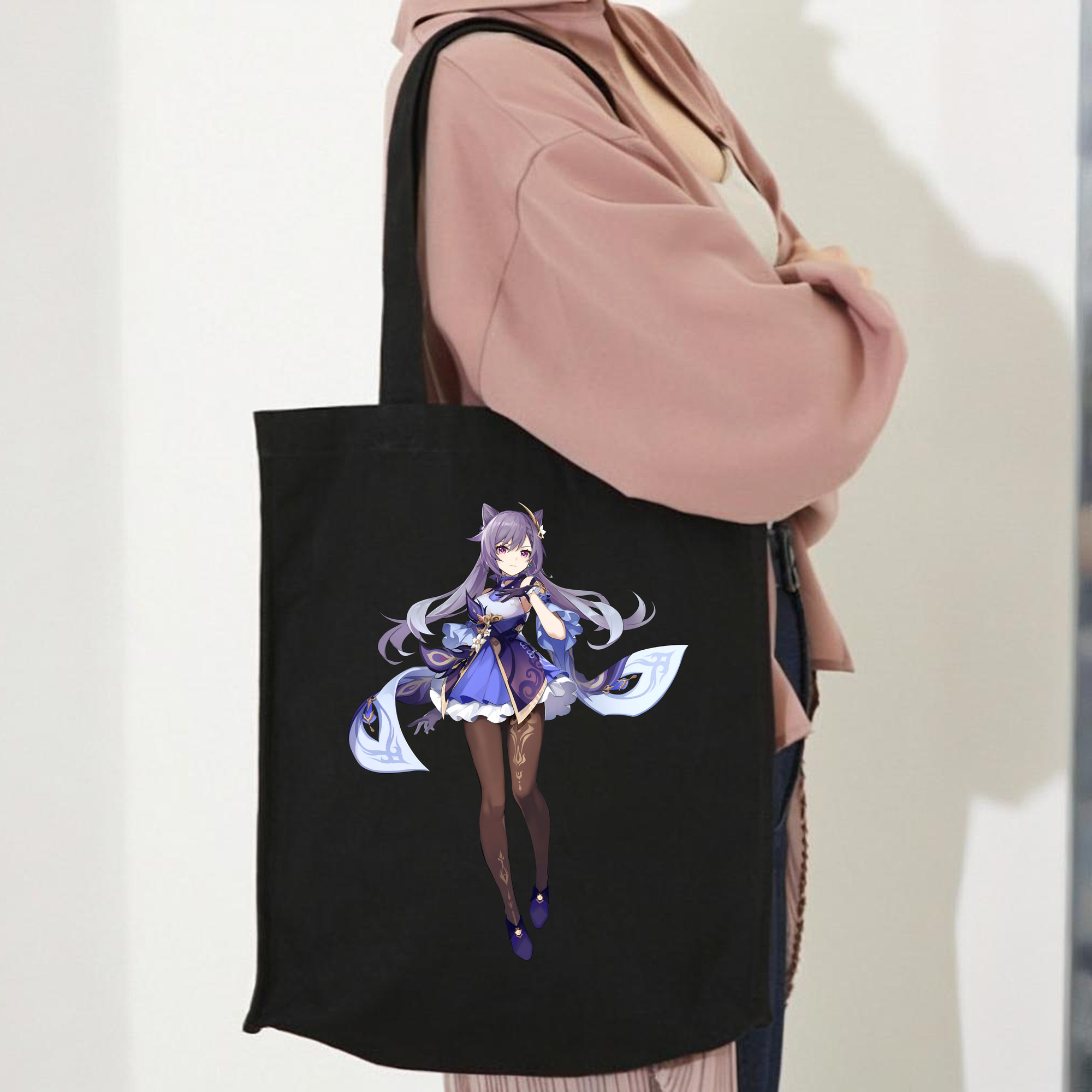 げんし神 刻晴 こくせい genshin Kokusei 縦型キャンバス生地手提げバッグ　トートバッグ