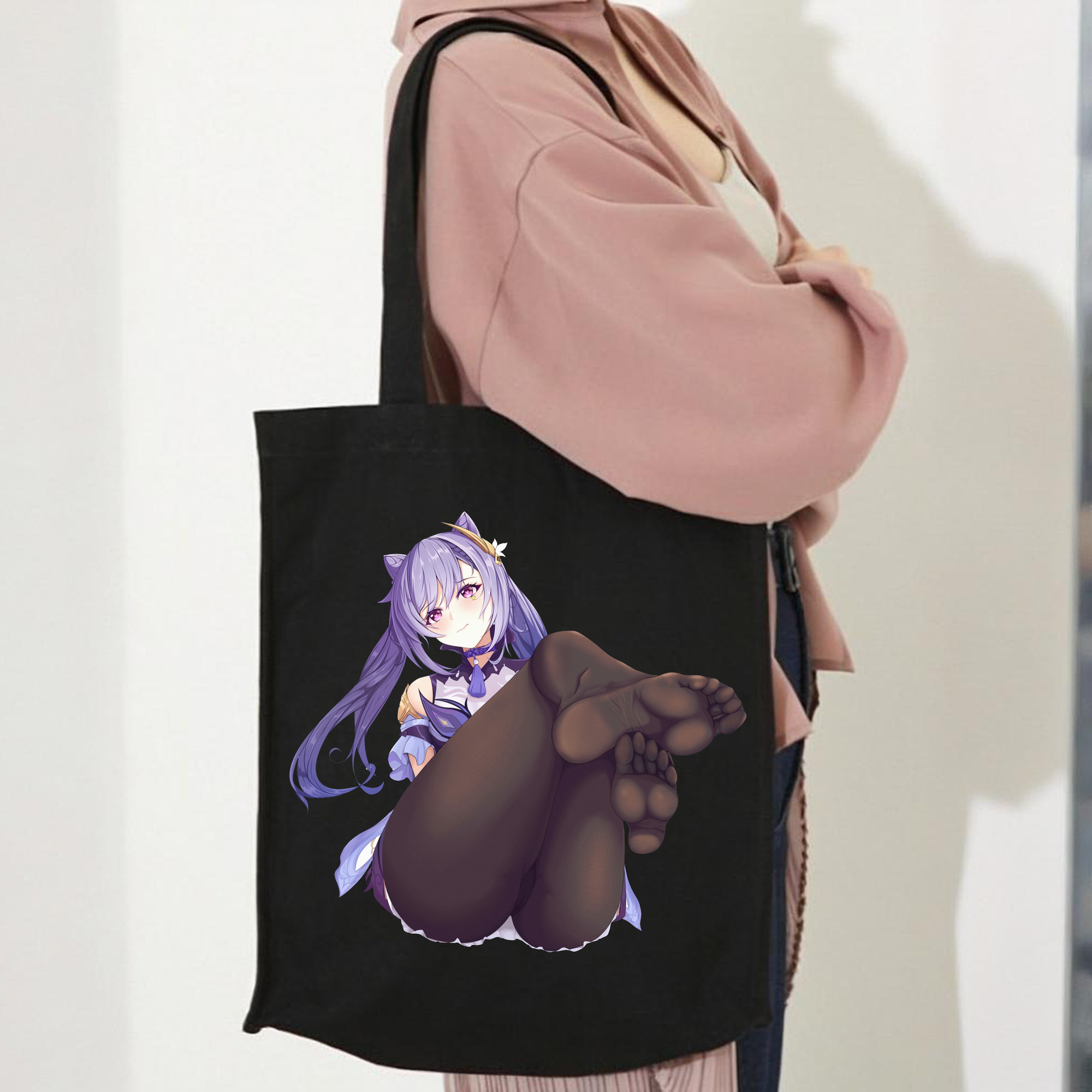 げんし神 刻晴 こくせい genshin Kokusei 縦型キャンバス生地手提げバッグ　トートバッグ