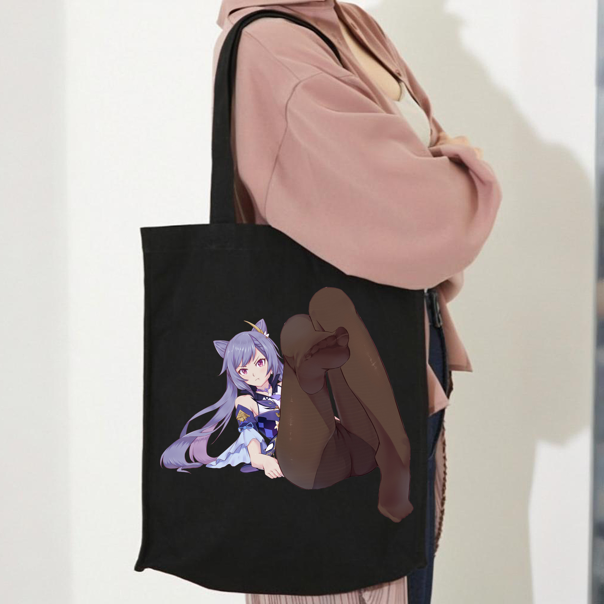 げんし神 刻晴 こくせい genshin Kokusei 縦型キャンバス生地手提げバッグ　トートバッグ