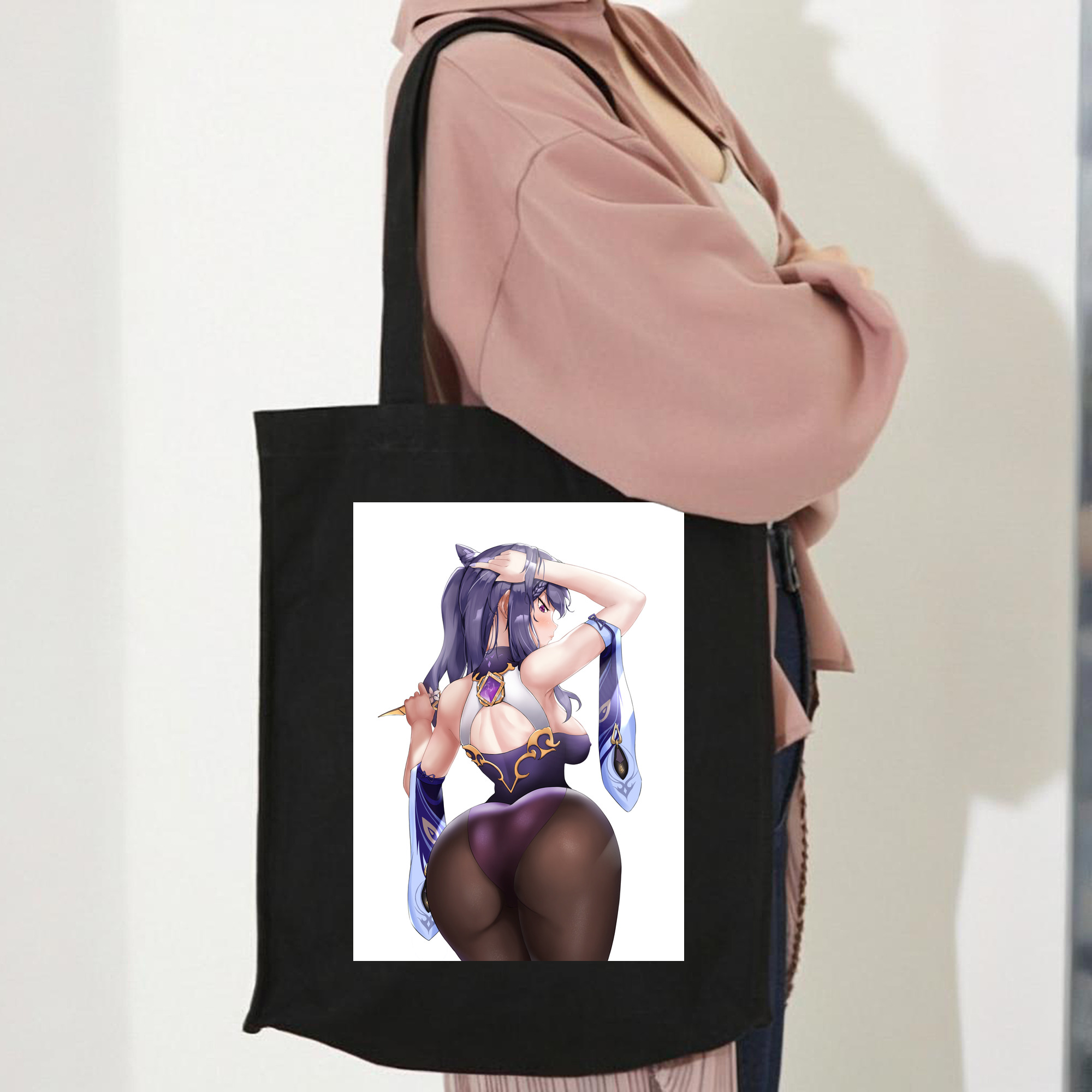 げんし神 刻晴 こくせい genshin Kokusei 縦型キャンバス生地手提げバッグ　トートバッグ