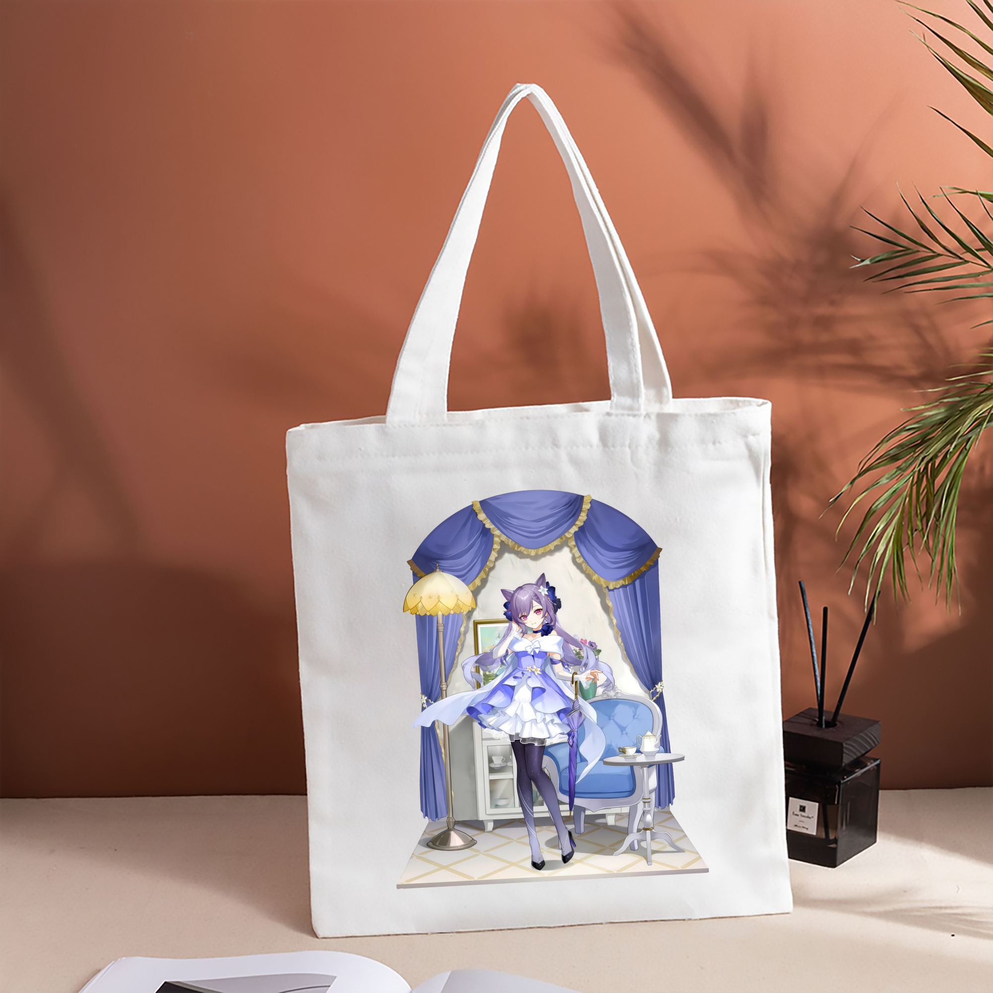 げんし神 刻晴 こくせい genshin Kokusei 縦型キャンバス生地手提げバッグ　トートバッグ