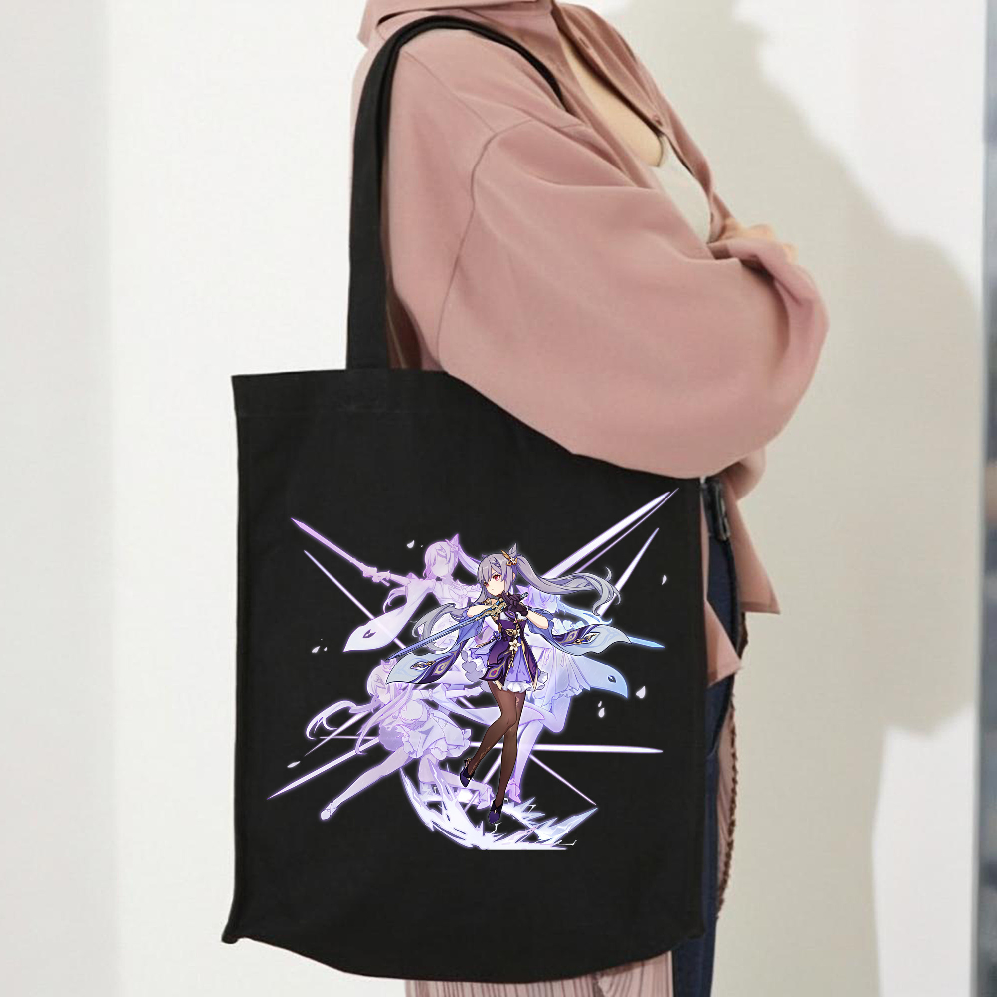 げんし神 刻晴 こくせい genshin Kokusei 縦型キャンバス生地手提げバッグ　トートバッグ