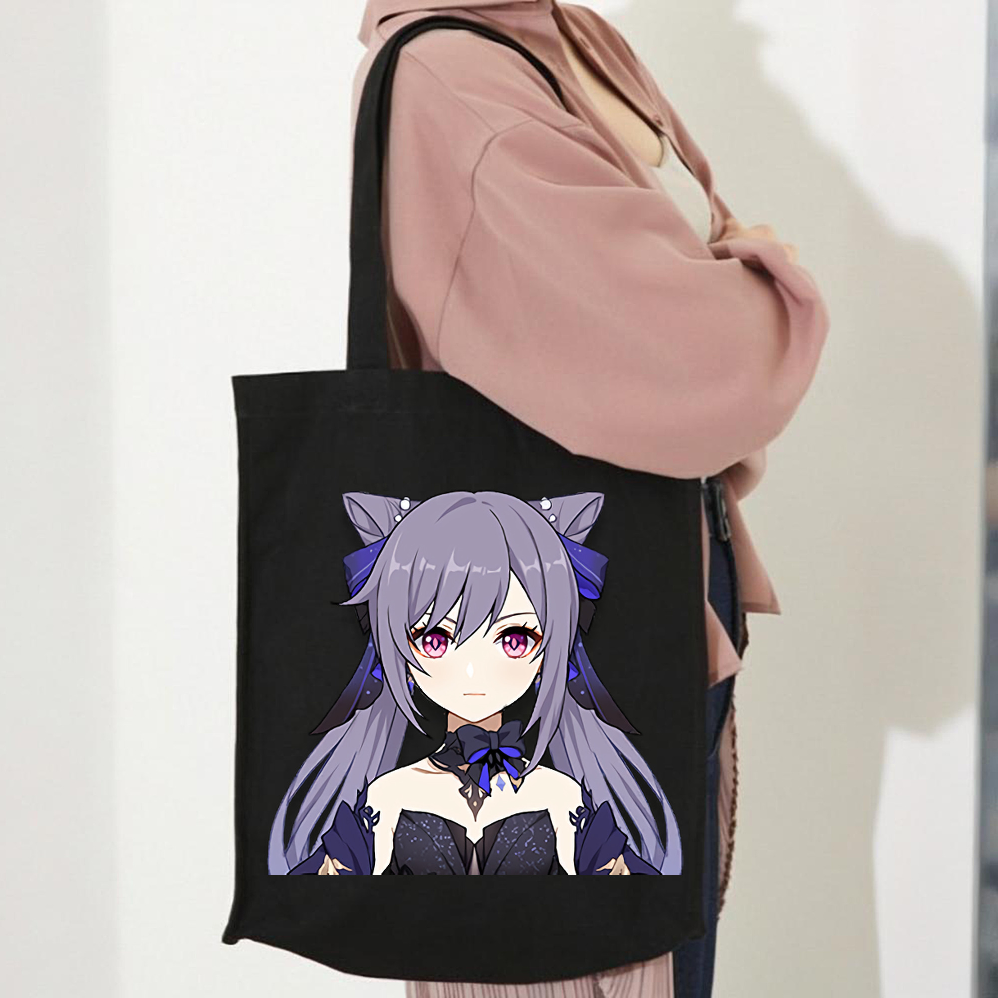 げんし神 刻晴 こくせい genshin Kokusei 縦型キャンバス生地手提げバッグ　トートバッグ