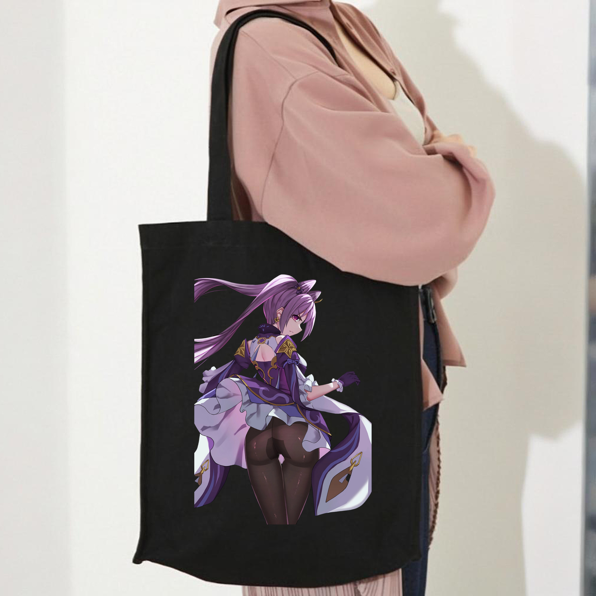 げんし神 刻晴 こくせい genshin Kokusei 縦型キャンバス生地手提げバッグ　トートバッグ