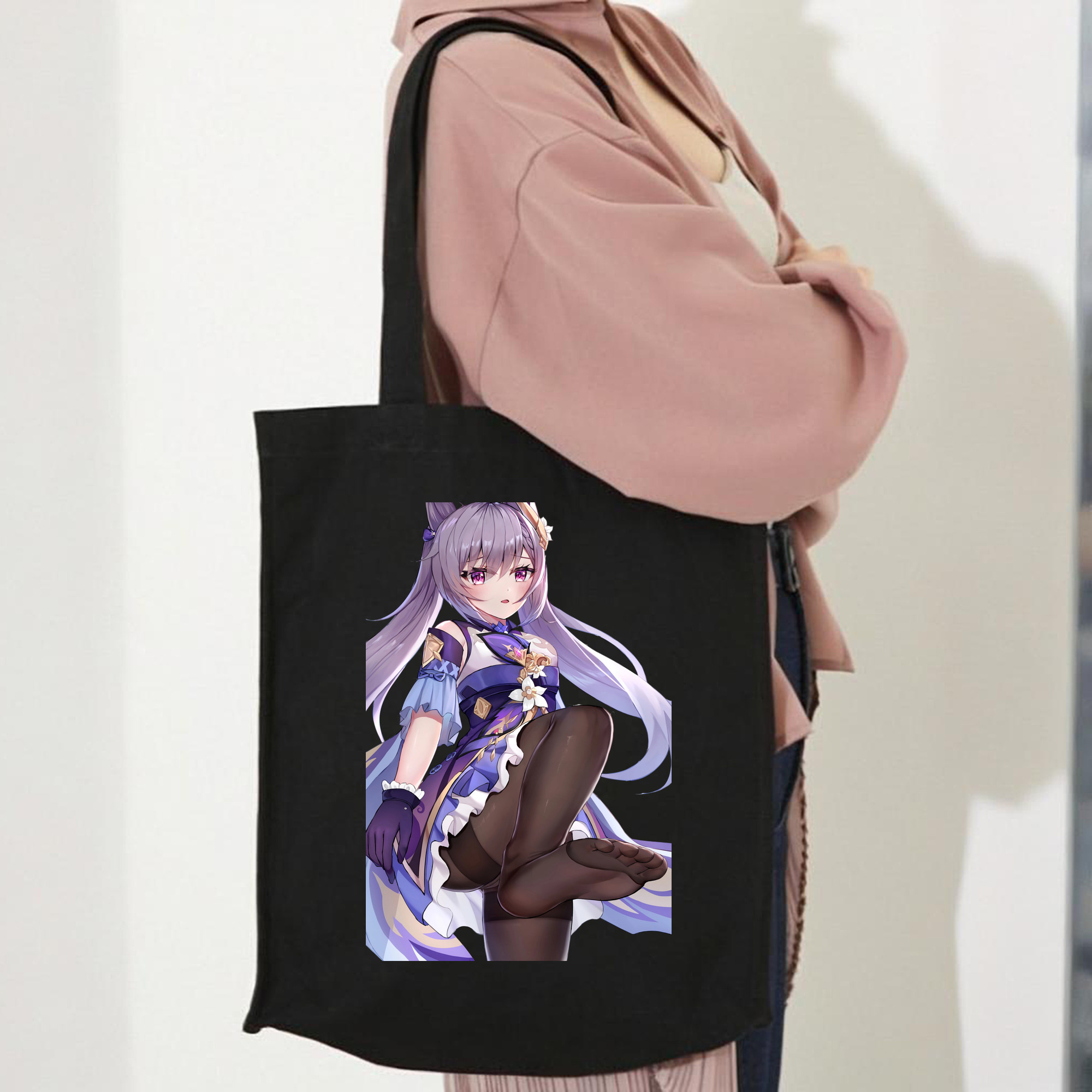 げんし神 刻晴 こくせい genshin Kokusei 縦型キャンバス生地手提げバッグ　トートバッグ