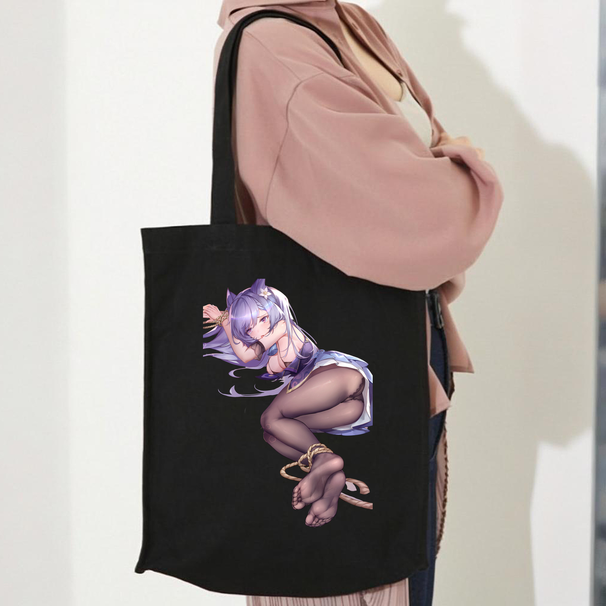 げんし神 刻晴 こくせい genshin Kokusei 縦型キャンバス生地手提げバッグ　トートバッグ