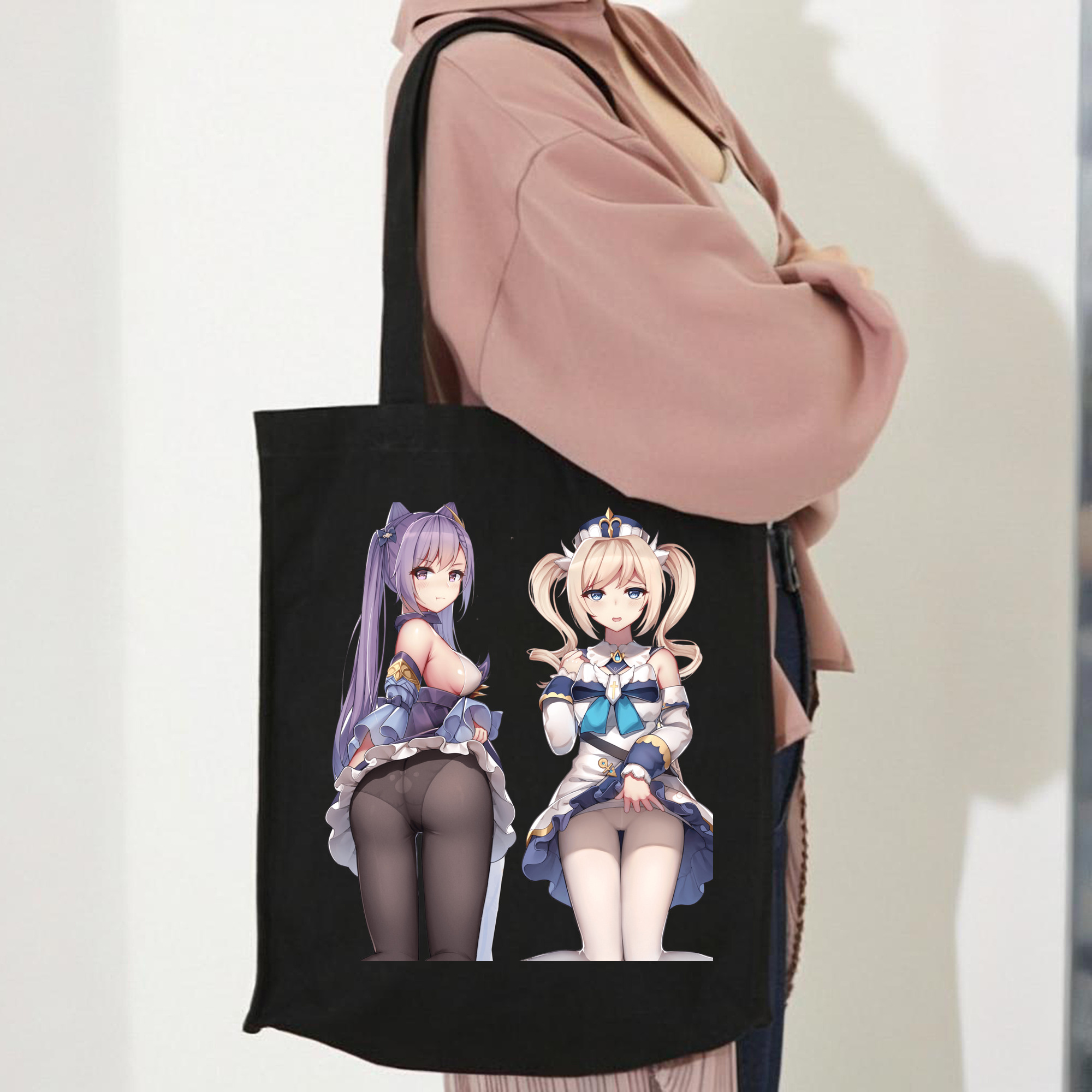 げんし神 刻晴 こくせい genshin Kokusei 縦型キャンバス生地手提げバッグ　トートバッグ