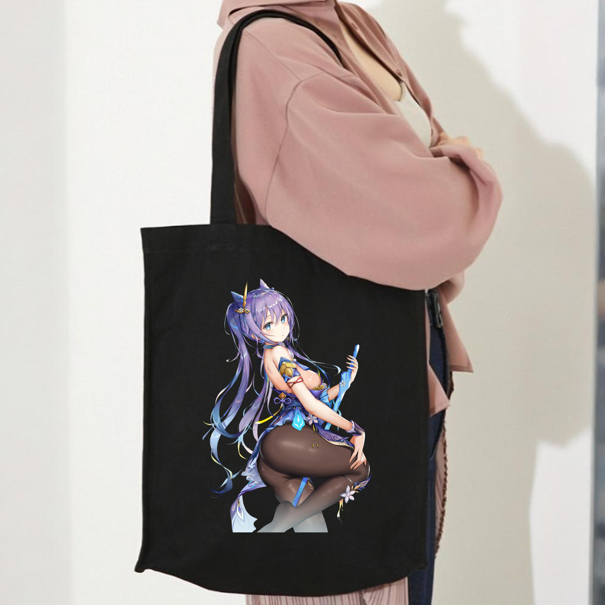 げんし神 刻晴 こくせい genshin Kokusei 縦型キャンバス生地手提げバッグ　トートバッグ