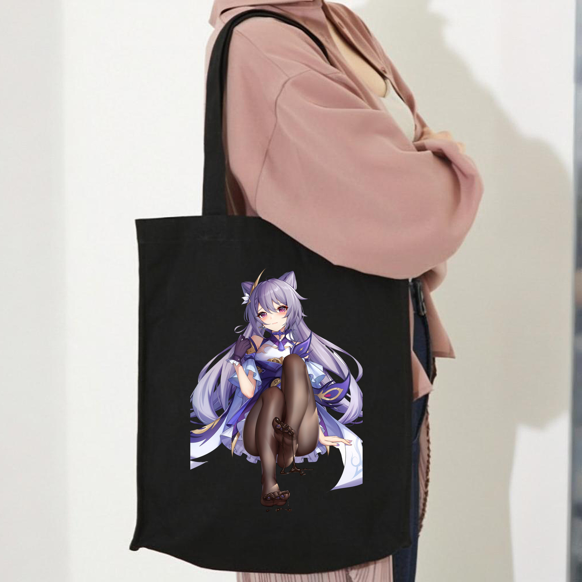 げんし神 刻晴 こくせい genshin Kokusei 縦型キャンバス生地手提げバッグ　トートバッグ