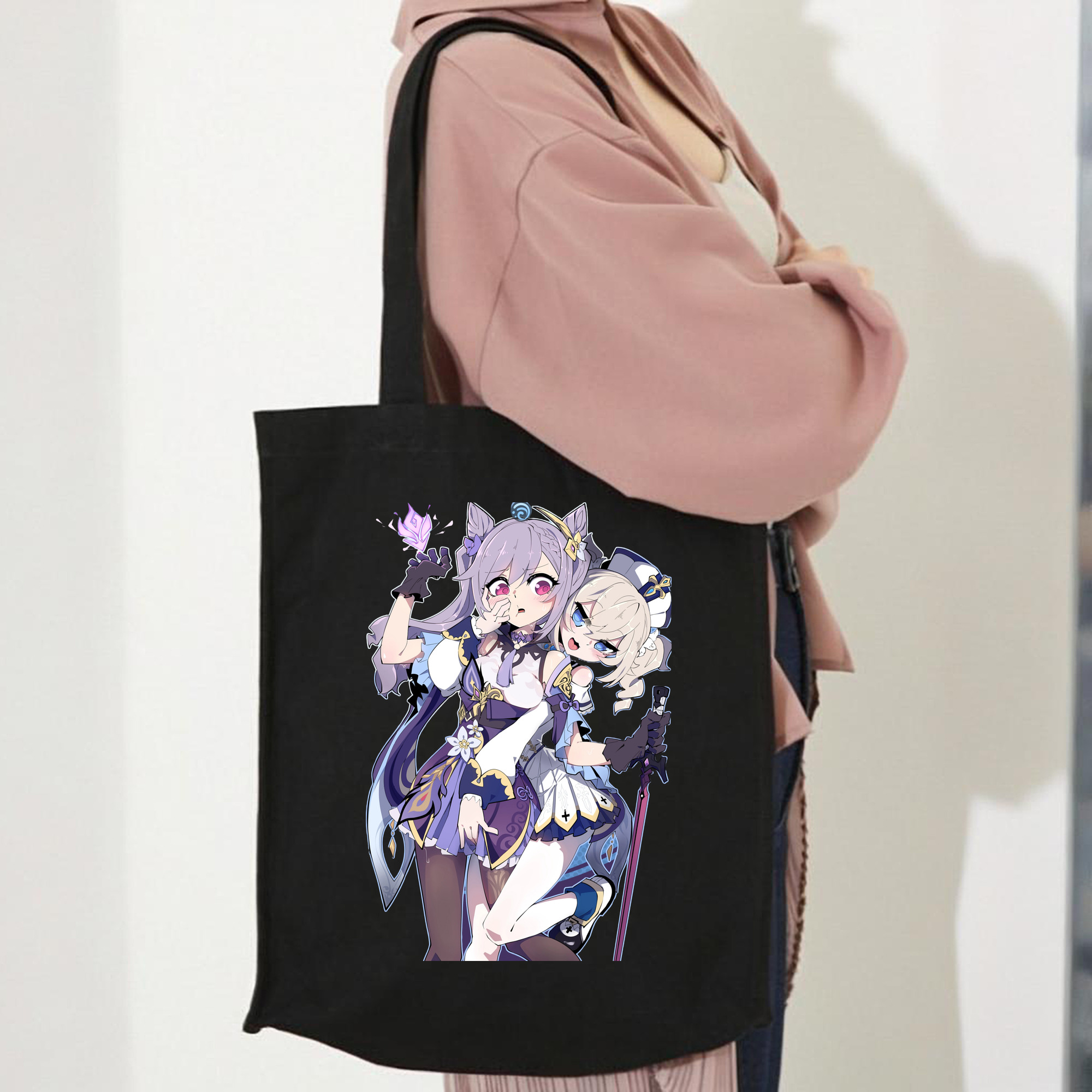 げんし神 刻晴 こくせい genshin Kokusei 縦型キャンバス生地手提げバッグ　トートバッグ