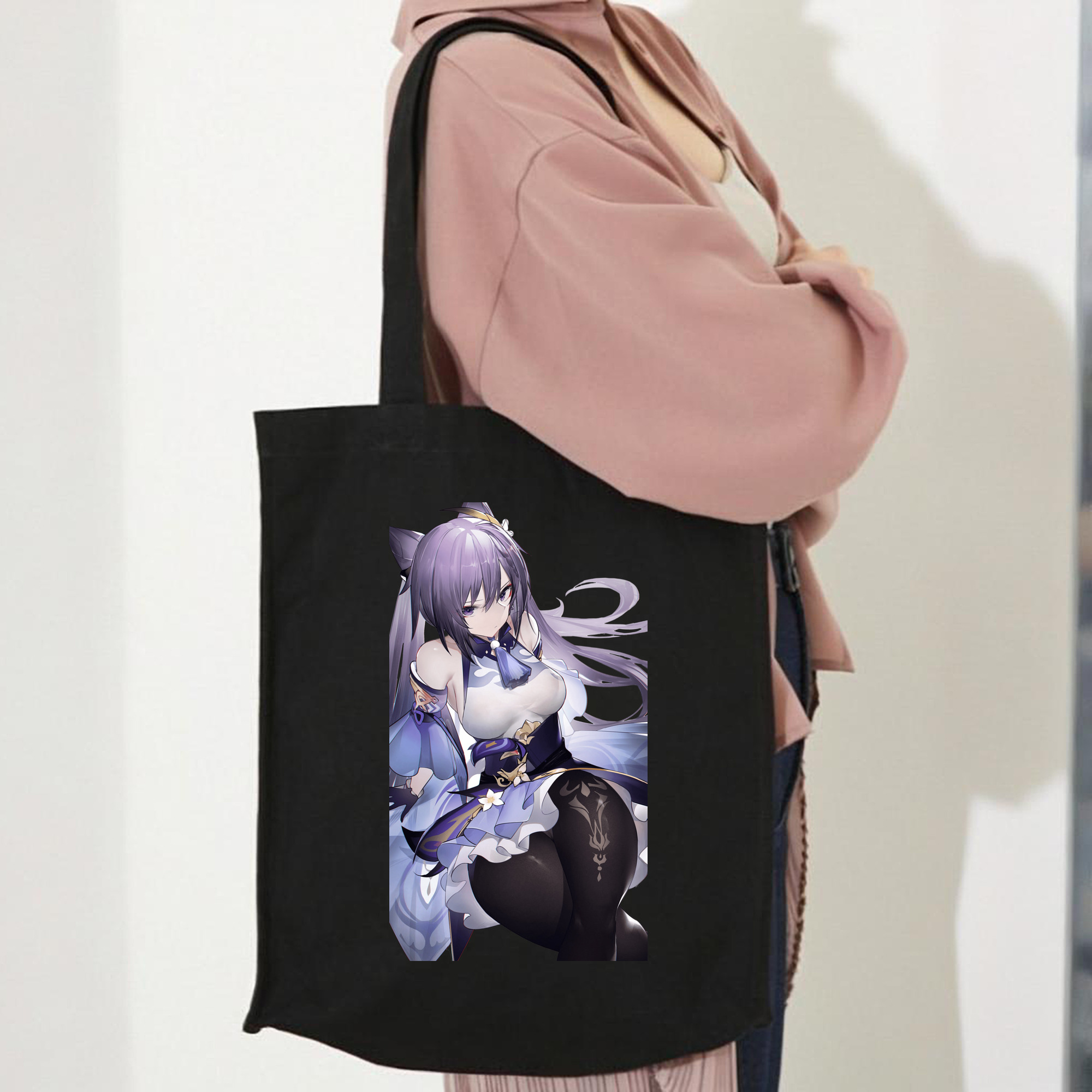 げんし神 刻晴 こくせい genshin Kokusei 縦型キャンバス生地手提げバッグ　トートバッグ