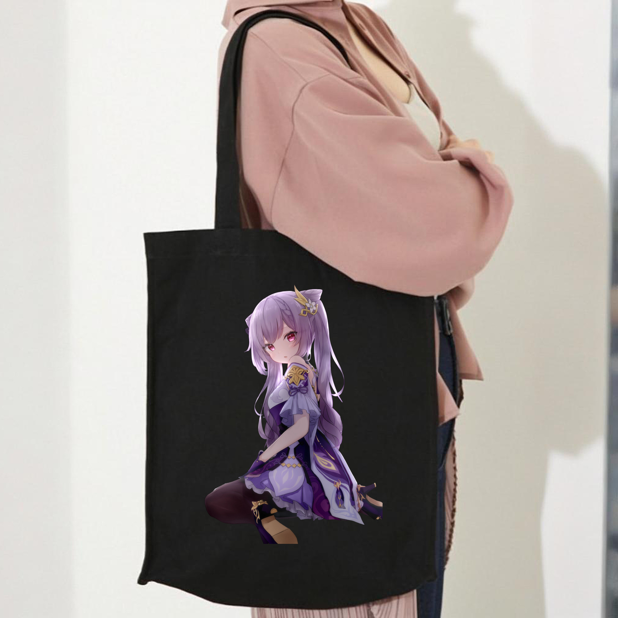 げんし神 刻晴 こくせい genshin Kokusei 縦型キャンバス生地手提げバッグ　トートバッグ