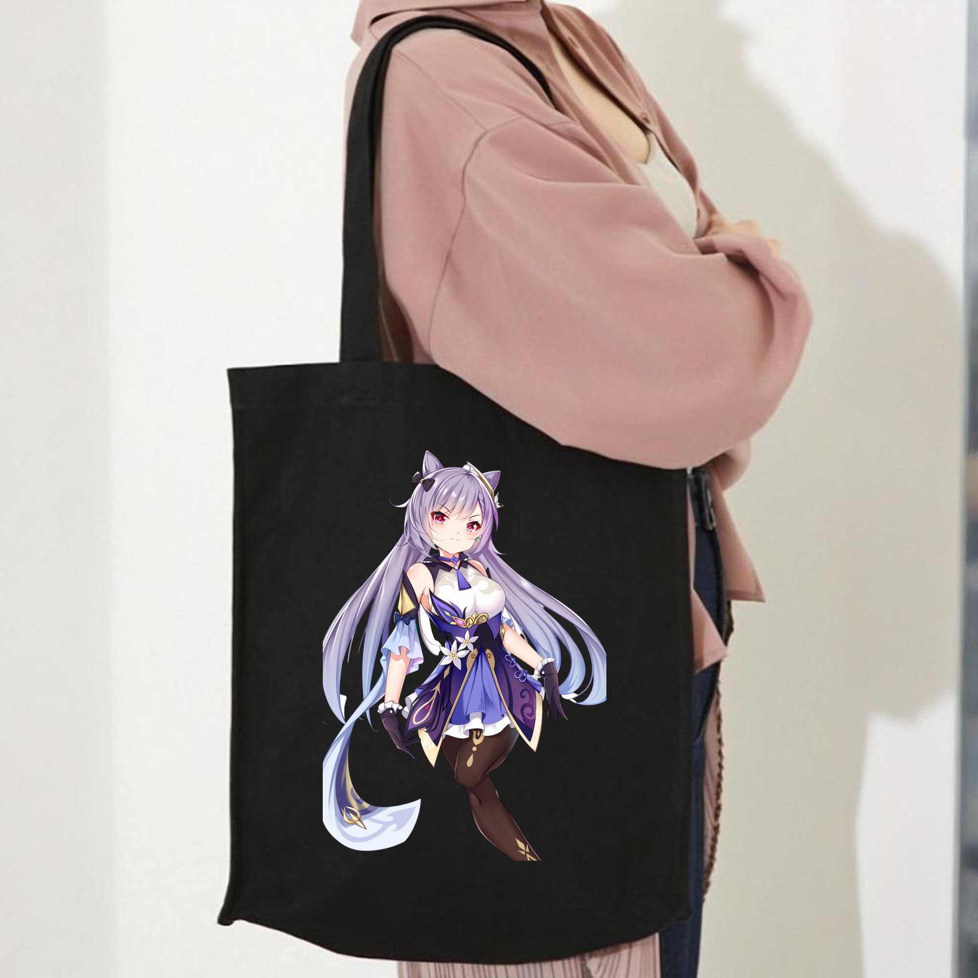 げんし神 刻晴 こくせい genshin Kokusei 縦型キャンバス生地手提げバッグ　トートバッグ