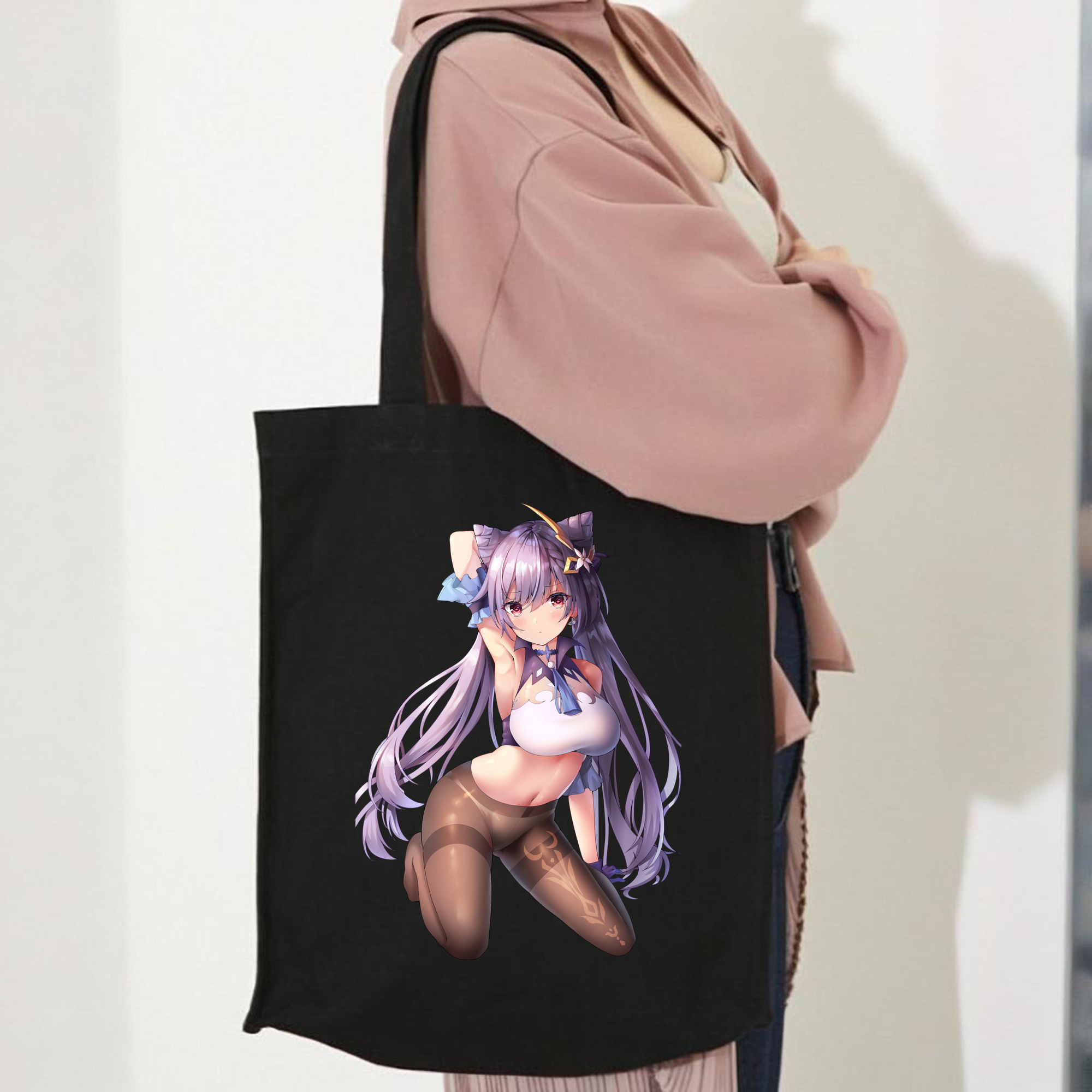 げんし神 刻晴 こくせい genshin Kokusei 縦型キャンバス生地手提げバッグ　トートバッグ