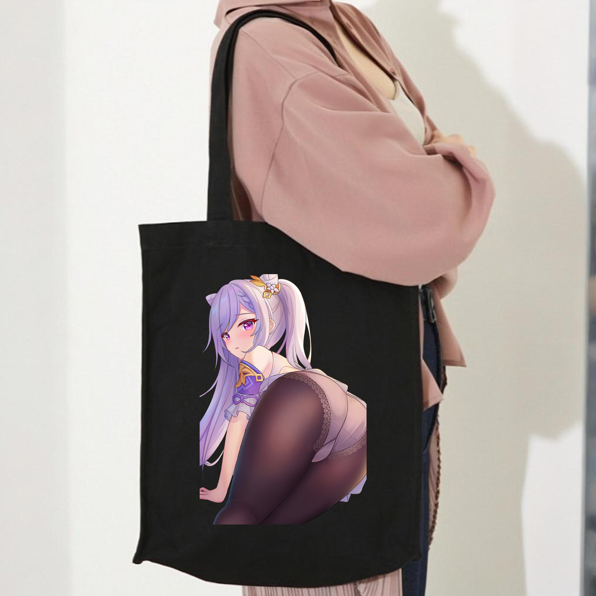 げんし神 刻晴 こくせい genshin Kokusei 縦型キャンバス生地手提げバッグ　トートバッグ