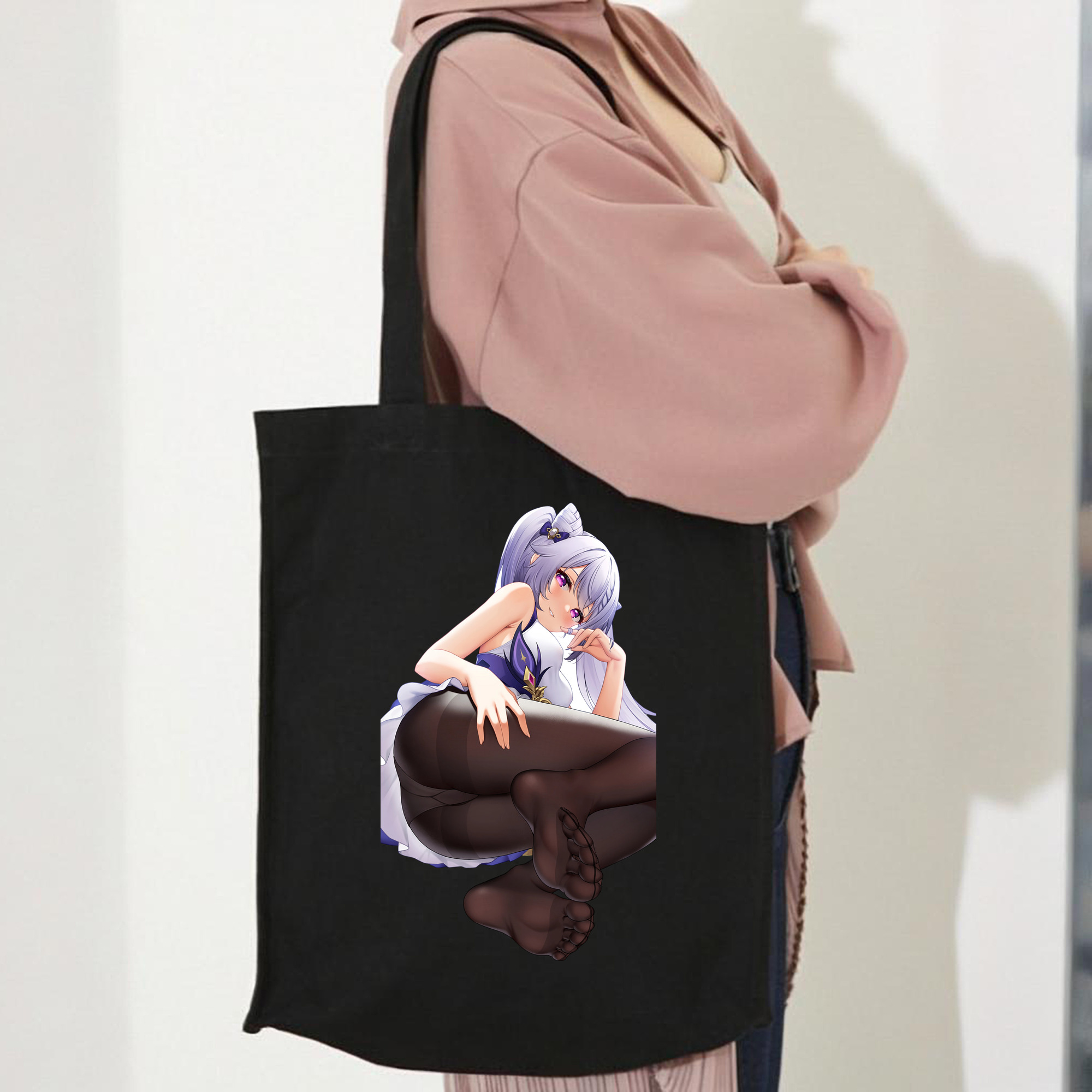 げんし神 刻晴 こくせい genshin Kokusei 縦型キャンバス生地手提げバッグ　トートバッグ