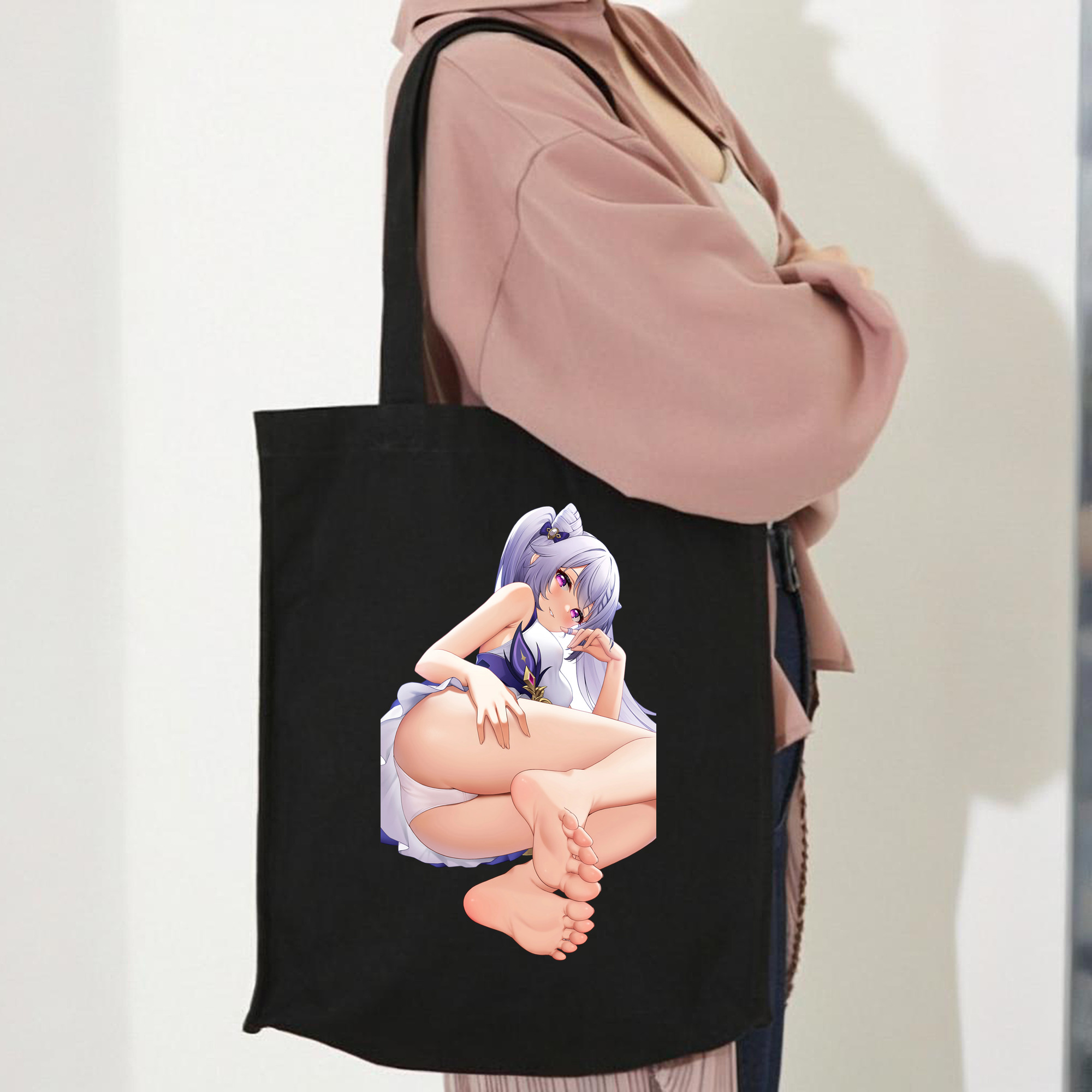 げんし神 刻晴 こくせい genshin Kokusei 縦型キャンバス生地手提げバッグ　トートバッグ