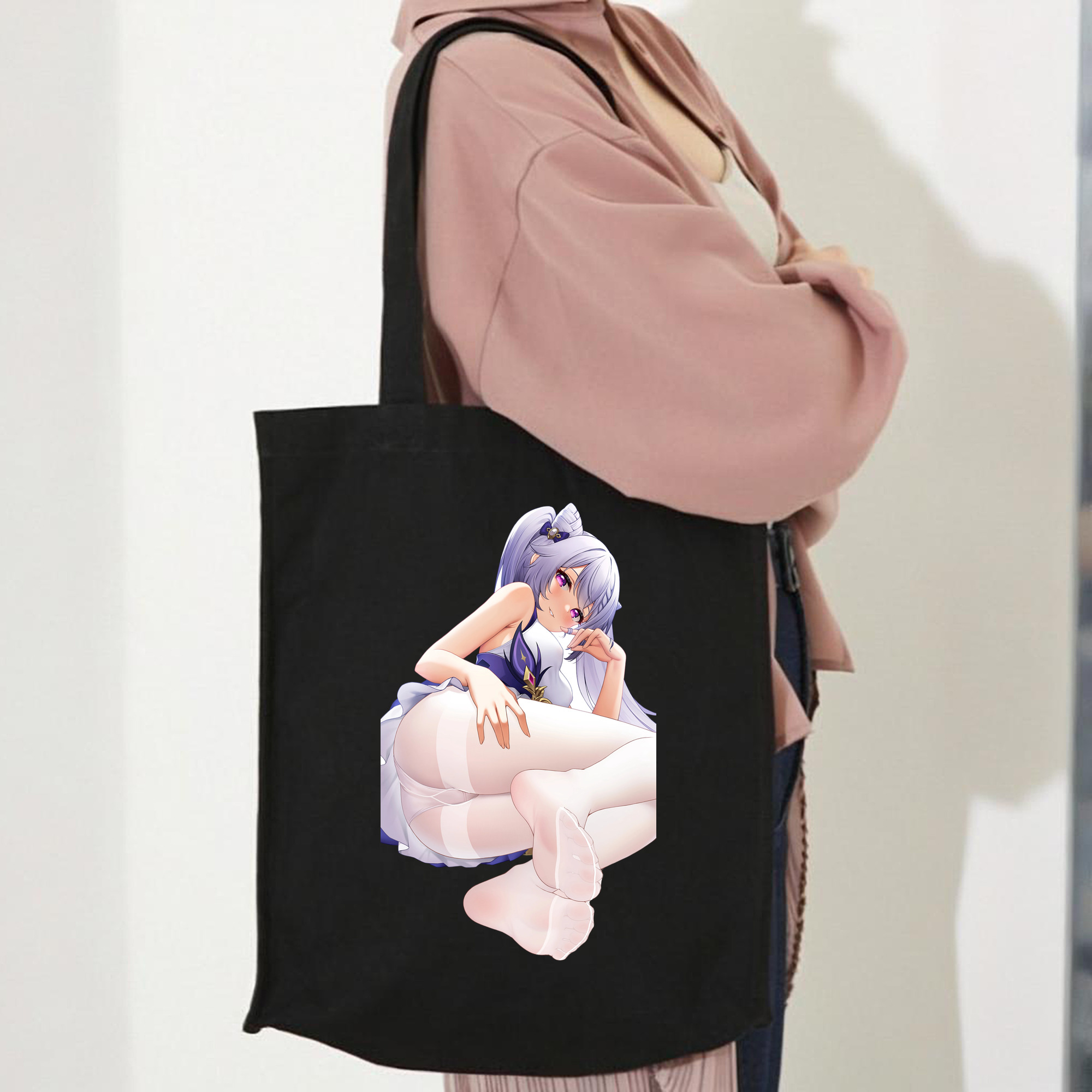 げんし神 刻晴 こくせい genshin Kokusei 縦型キャンバス生地手提げバッグ　トートバッグ