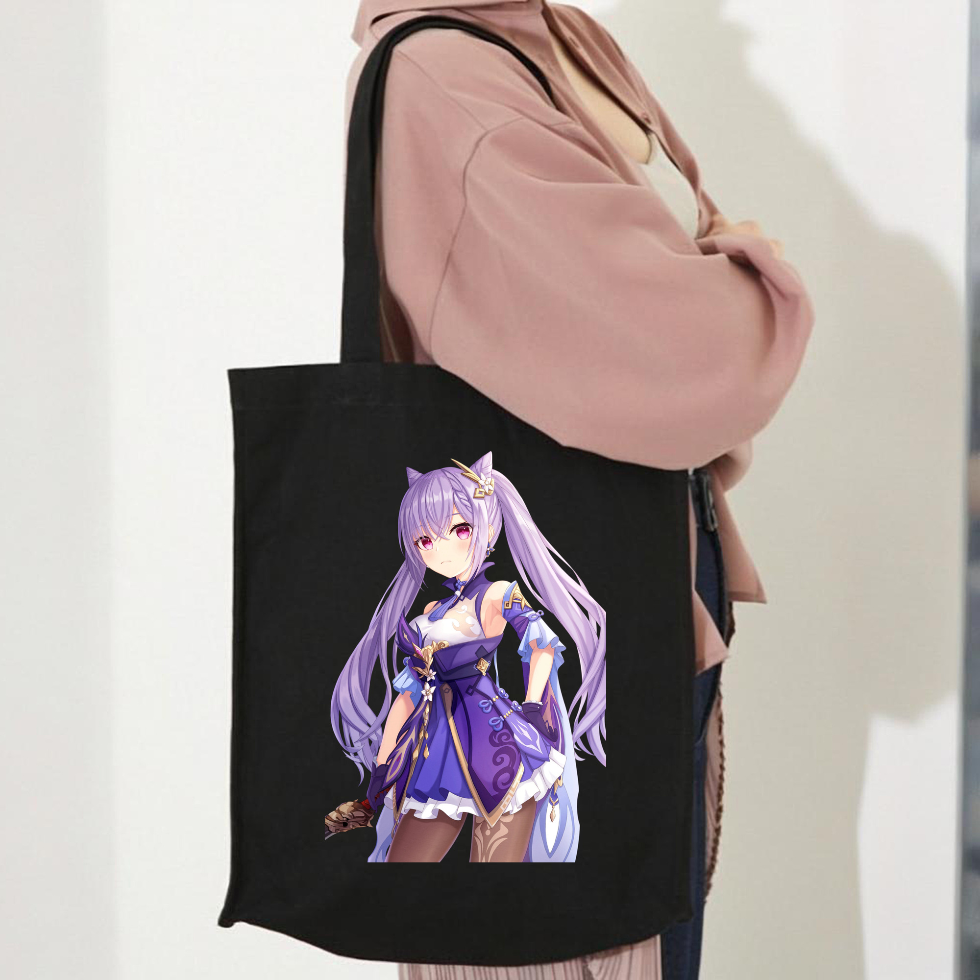 げんし神 刻晴 こくせい genshin Kokusei 縦型キャンバス生地手提げバッグ　トートバッグ