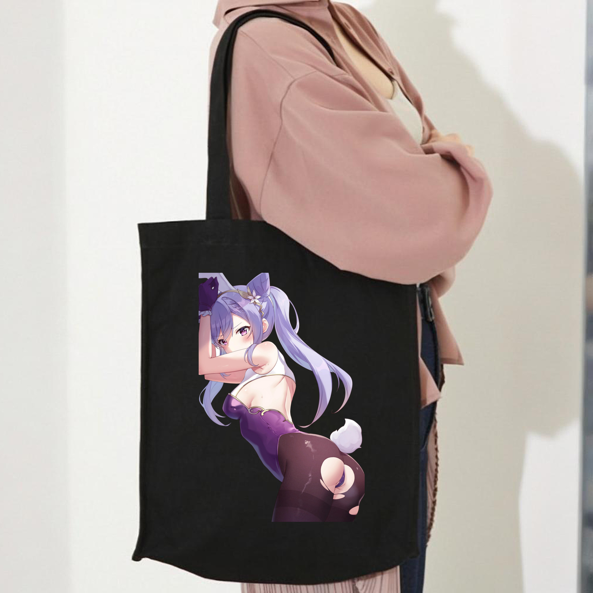 げんし神 刻晴 こくせい genshin Kokusei 縦型キャンバス生地手提げバッグ　トートバッグ