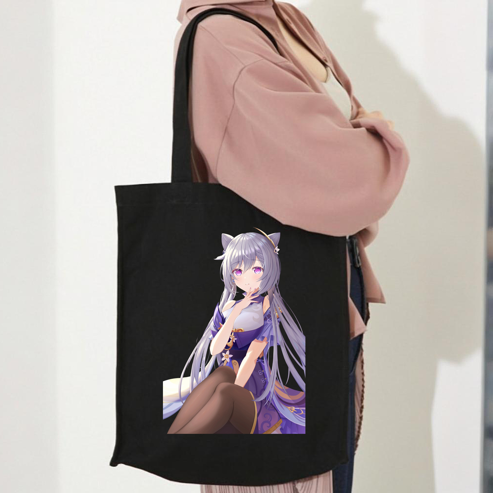 げんし神 刻晴 こくせい genshin Kokusei 縦型キャンバス生地手提げバッグ　トートバッグ