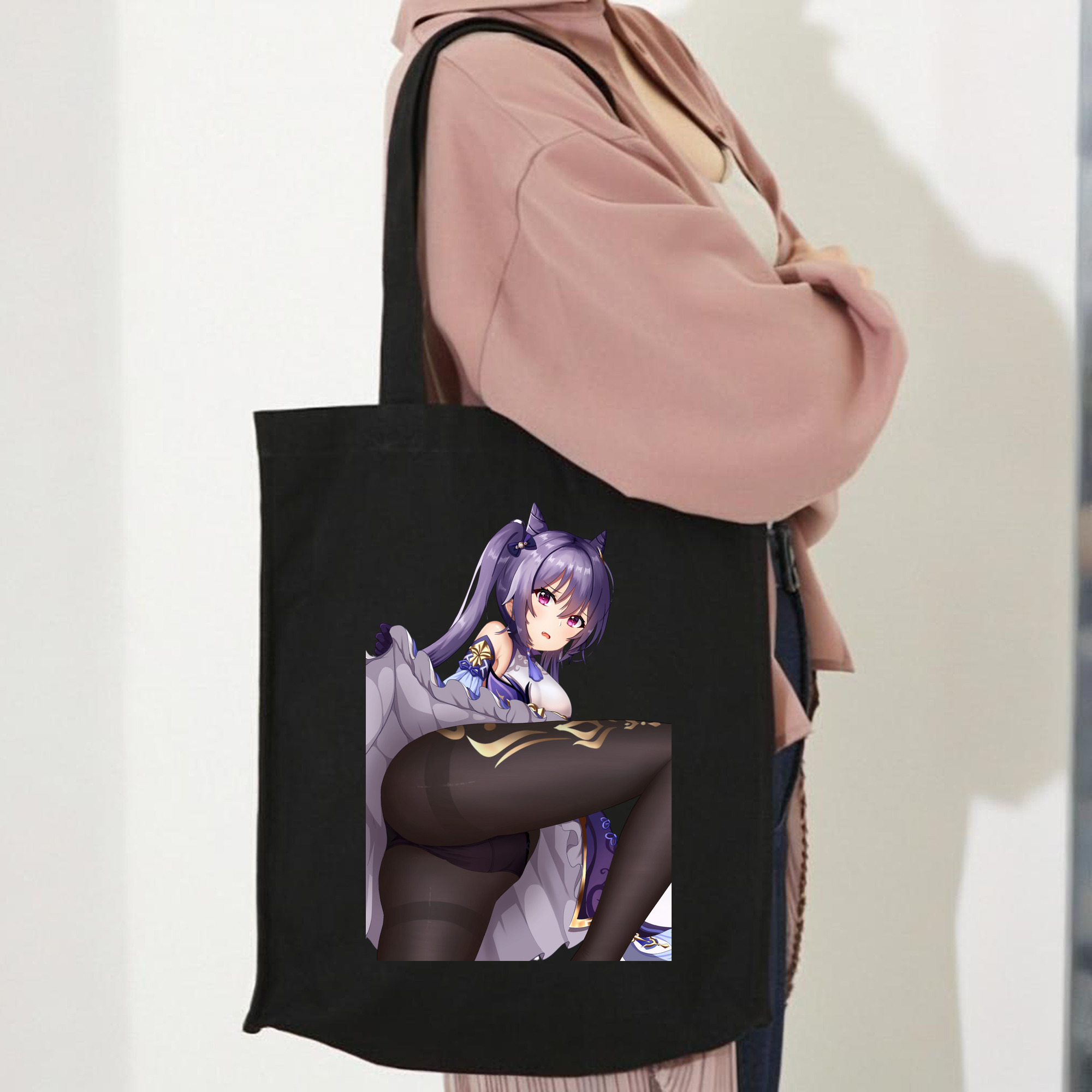 げんし神 刻晴 こくせい genshin Kokusei 縦型キャンバス生地手提げバッグ　トートバッグ